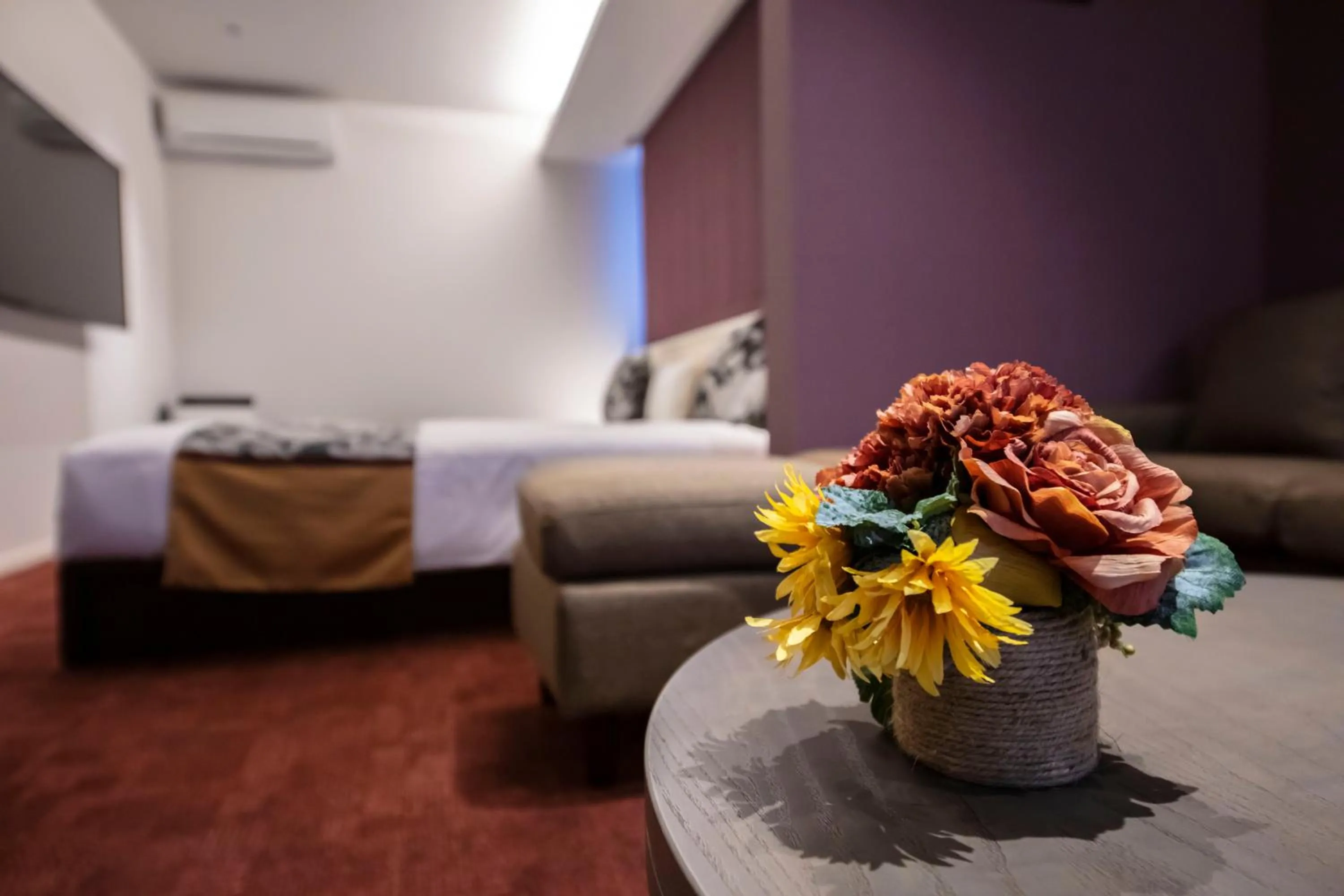 Decorative detail, Bed in GRAND BASE Okayama Ekimae