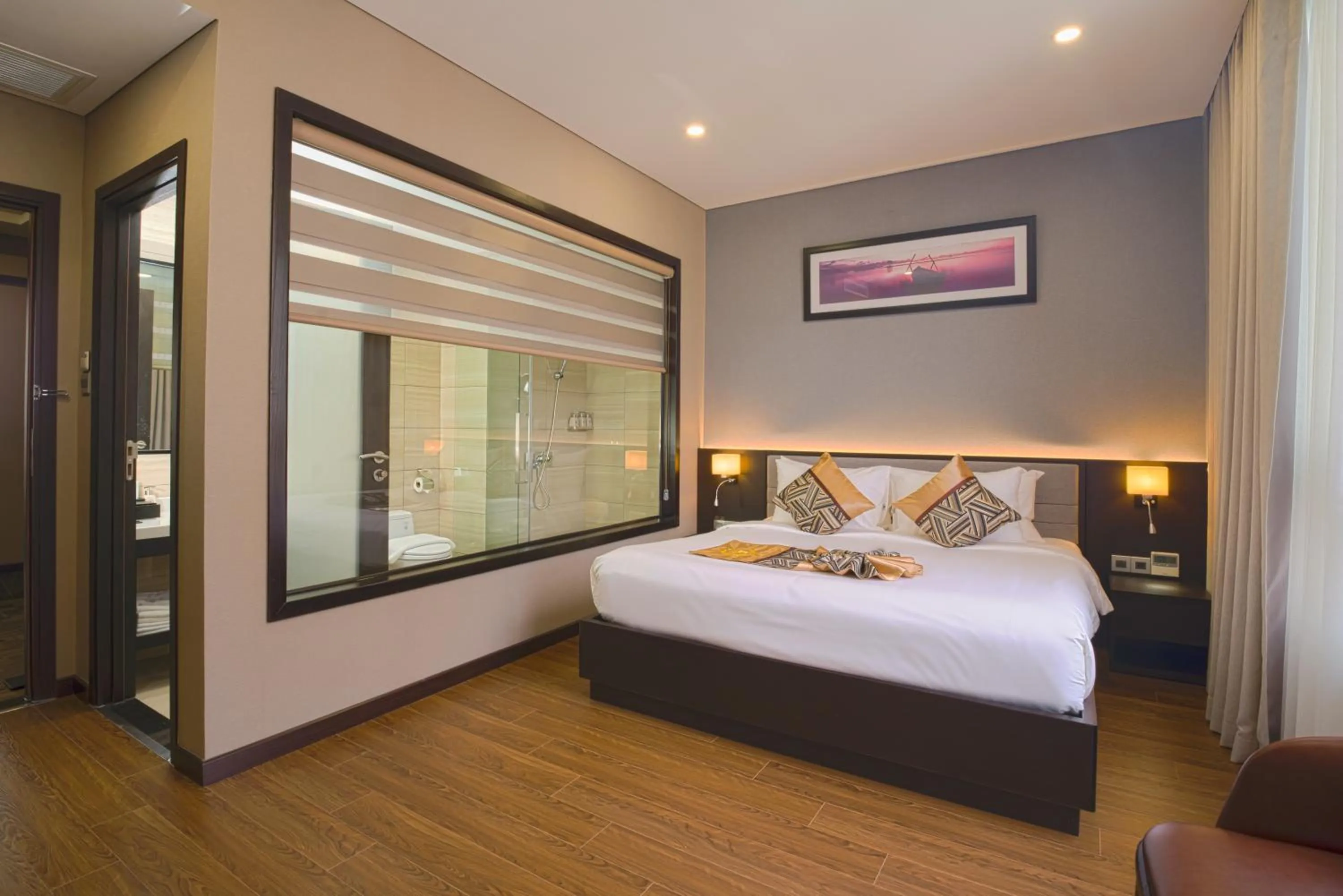 Bed in SK LEGEND VUNG TAU HOTEL