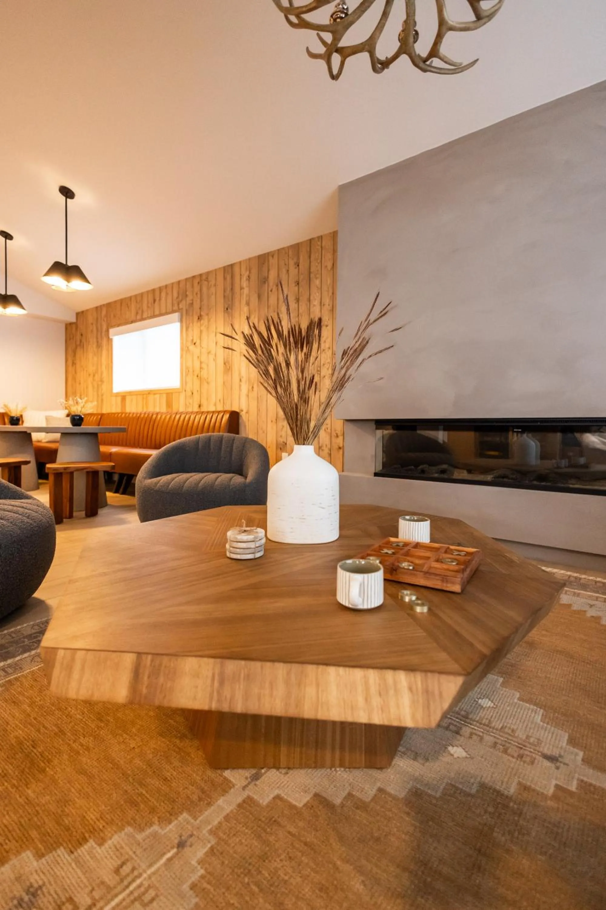 Seating area in Wonderstone at Glacier