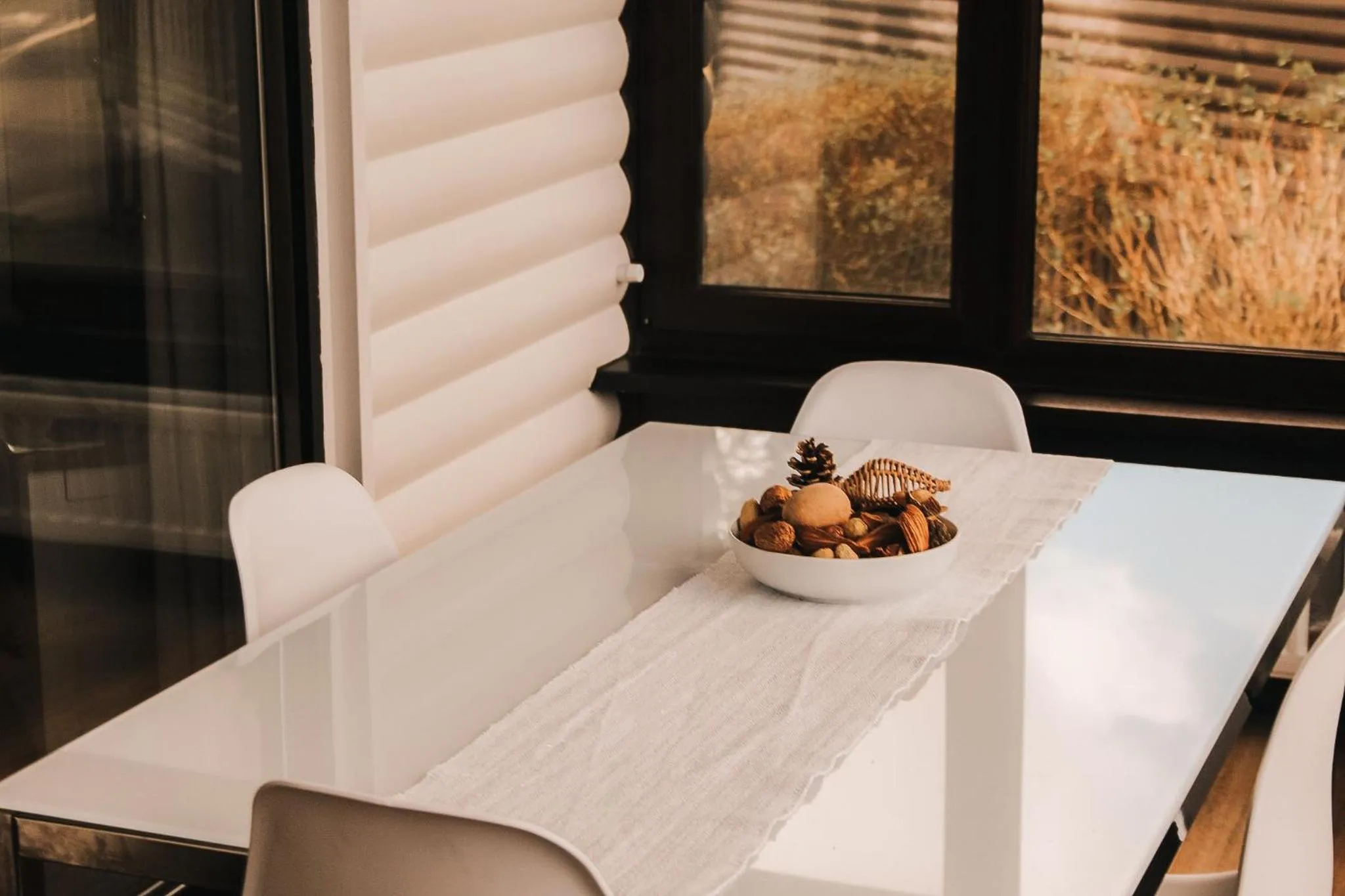 Dining area in Keer Side Lodge, Luxury lodge with private hot tub at Pine Lake Resort