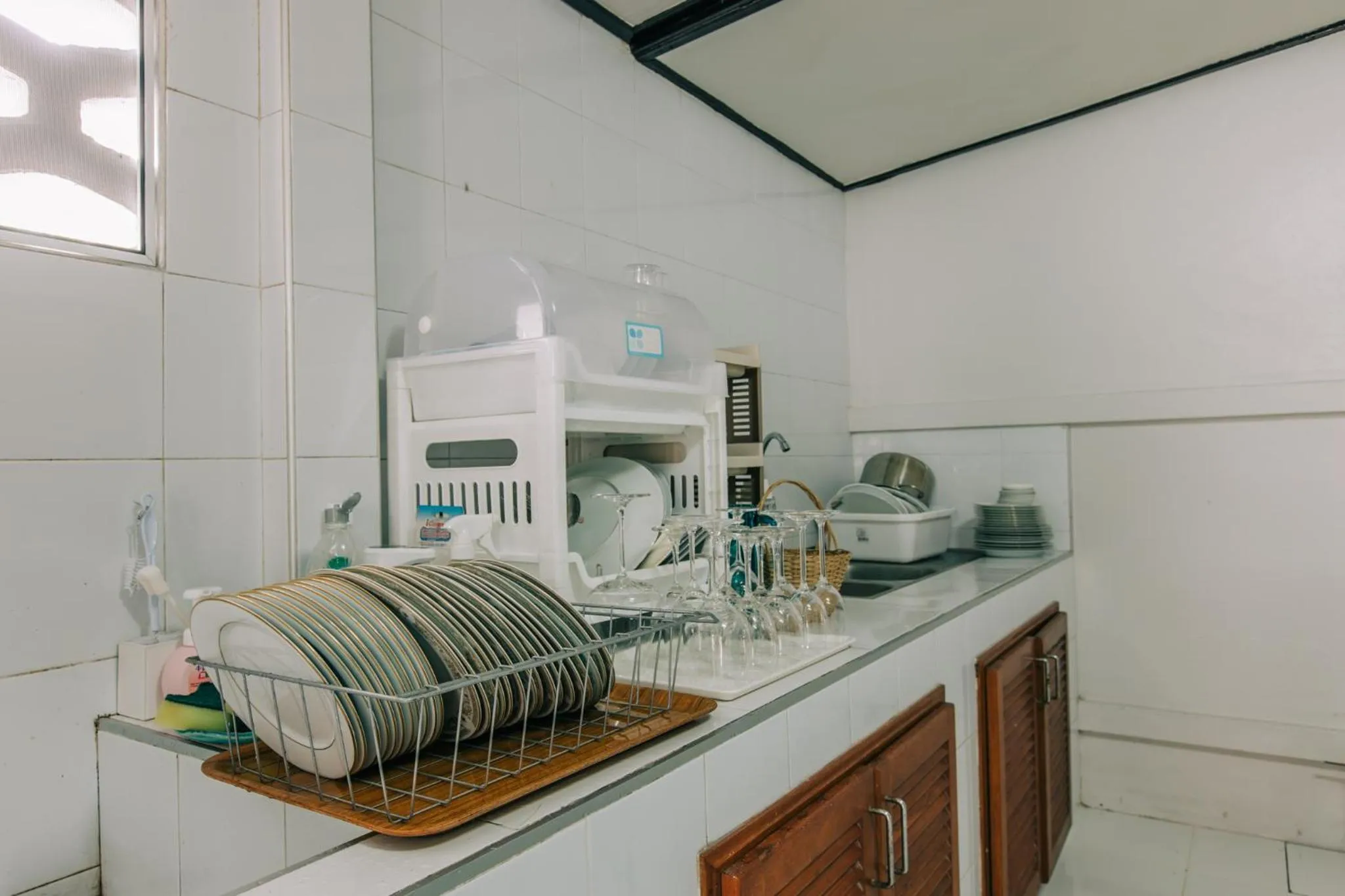 Kitchen or kitchenette in Banya BnB ที่พักบ้านย่าบีแอนด์บี เมืองประจวบฯ