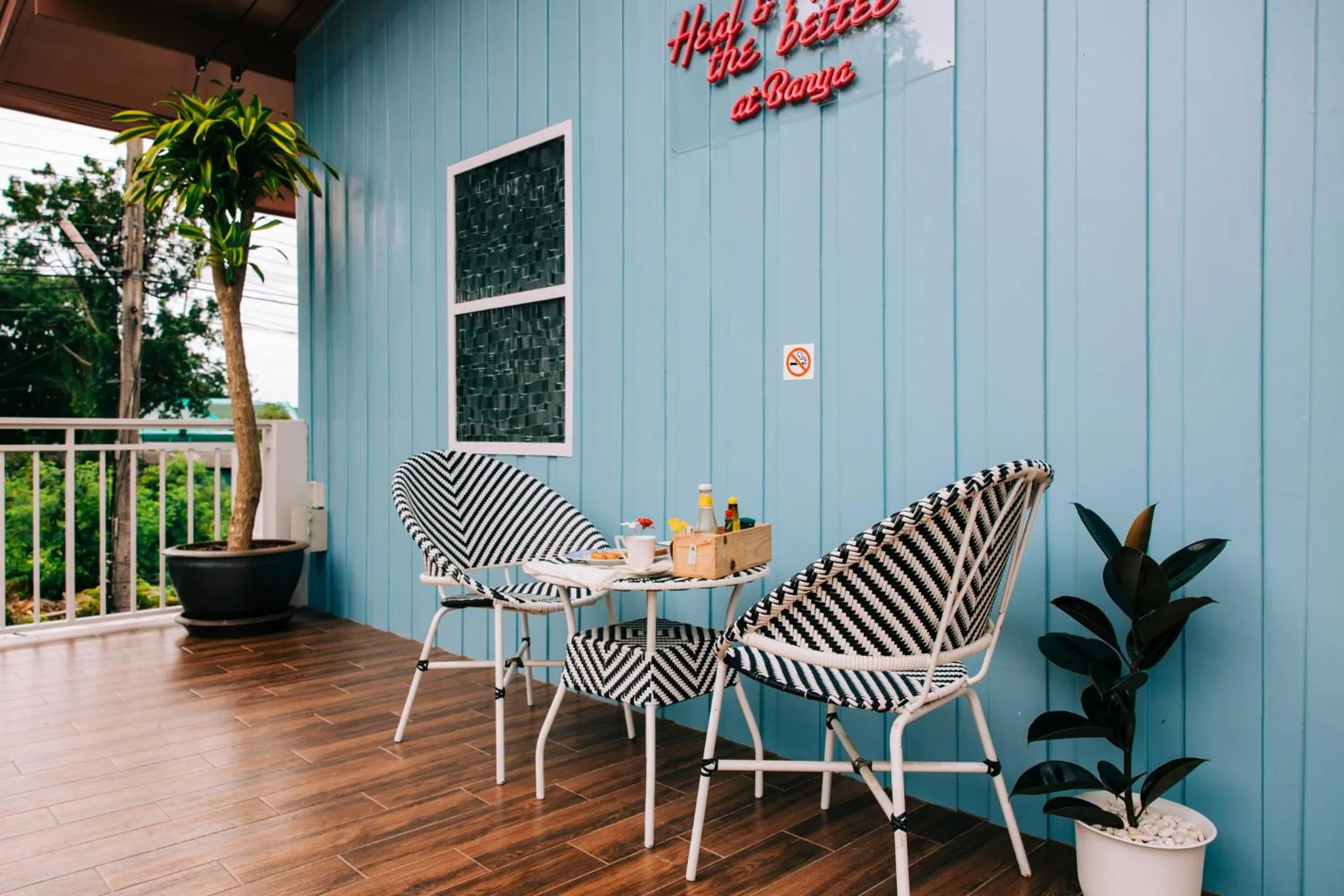 Balcony/Terrace in Banya BnB ที่พักบ้านย่าบีแอนด์บี เมืองประจวบฯ