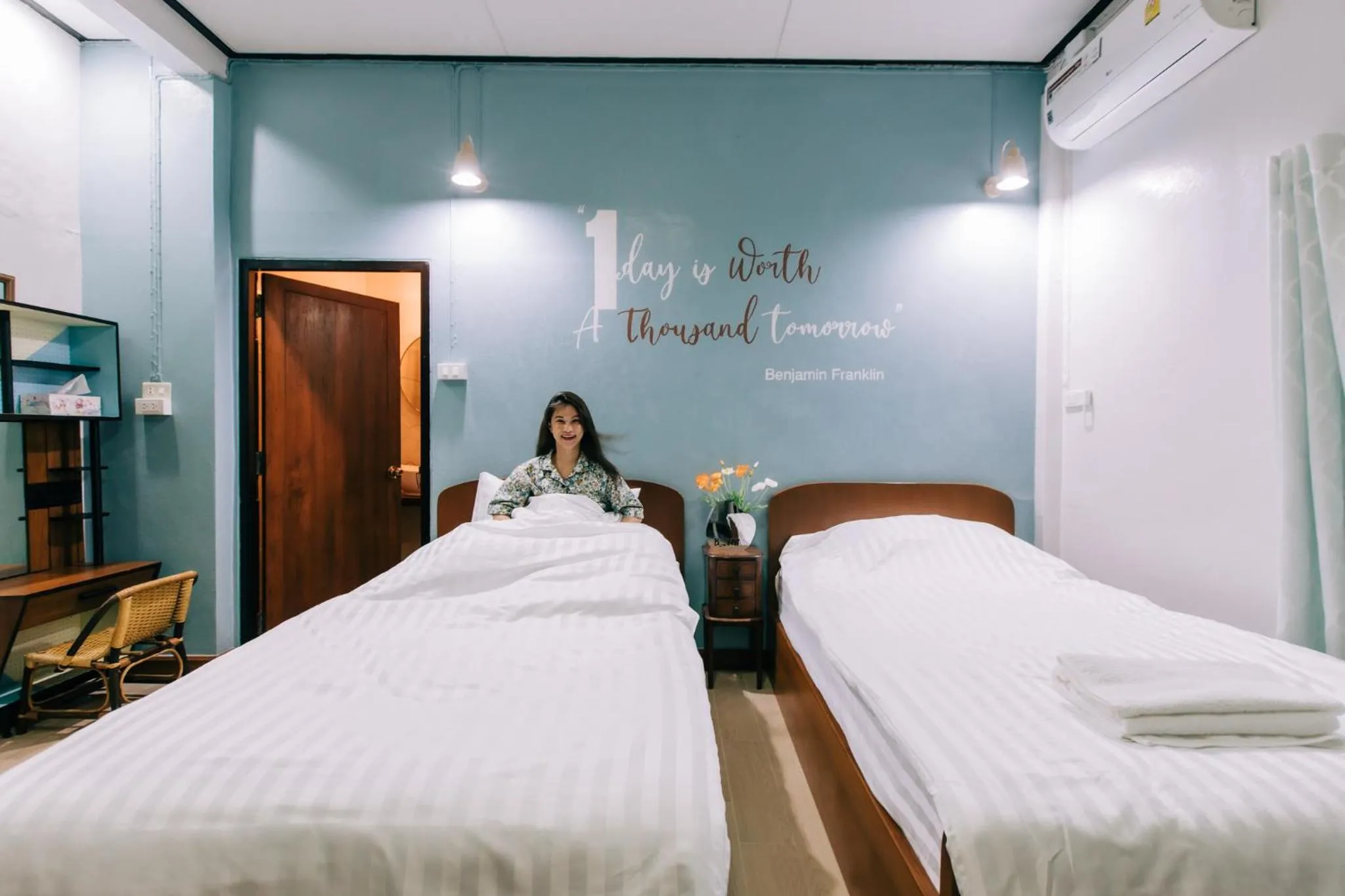Bed in Banya BnB ที่พักบ้านย่าบีแอนด์บี เมืองประจวบฯ