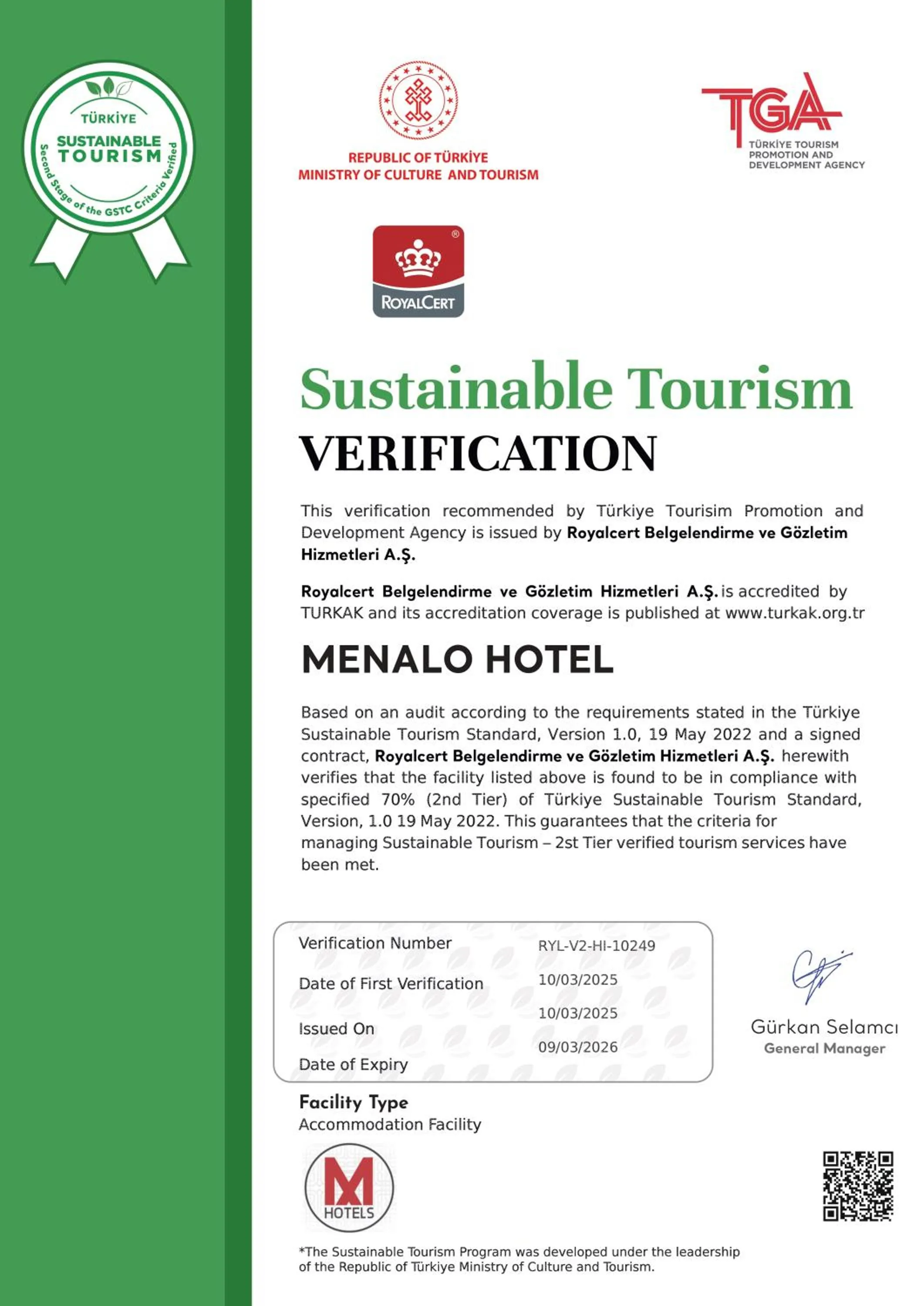 Logo/Certificate/Sign in MENALO HOTEL PREMIUM ISTANBUL AIRPORT