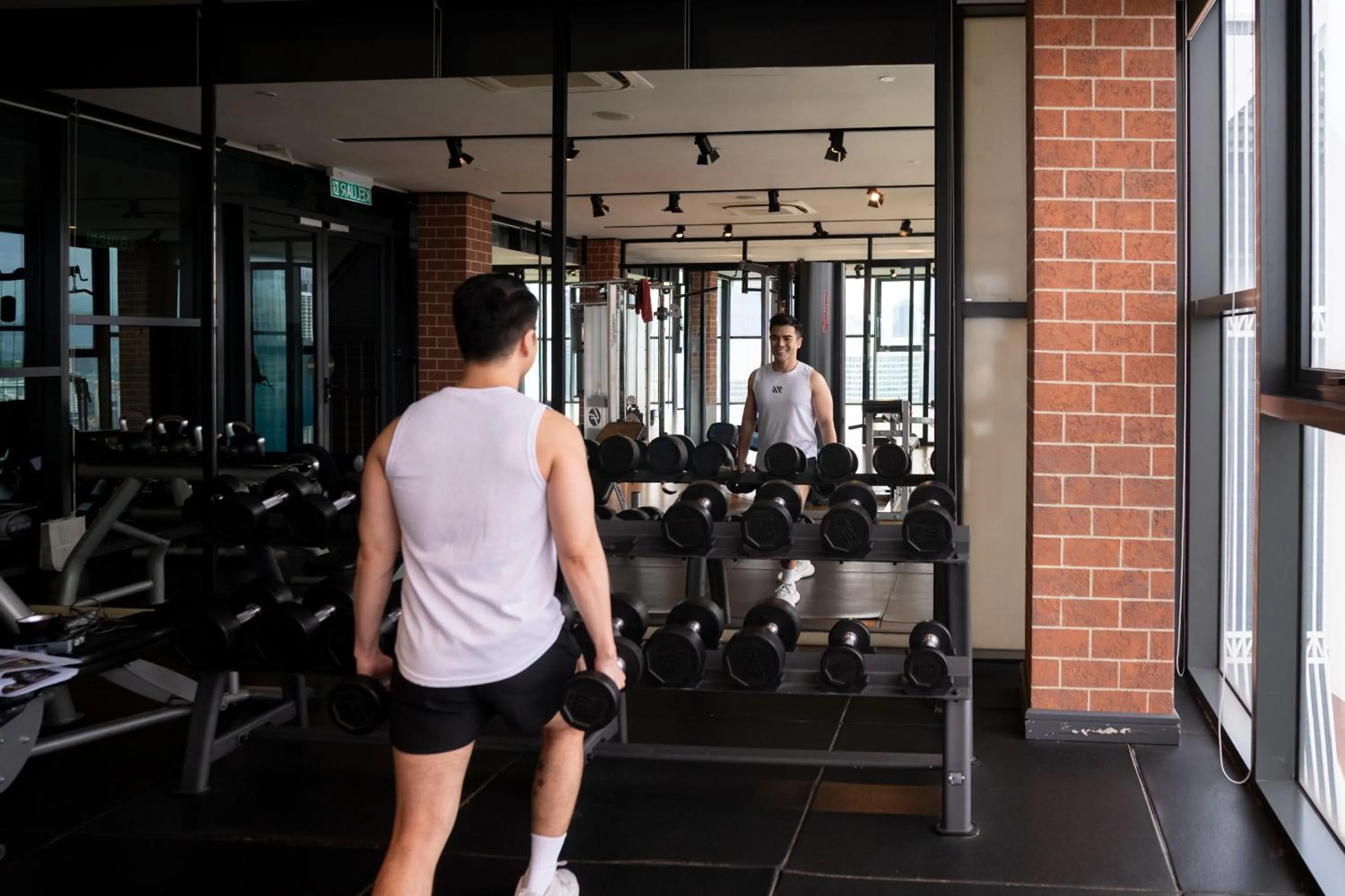 Fitness centre/facilities in Ceylonz Suites KLCC Rooftop Infinity Pool KL Tower View