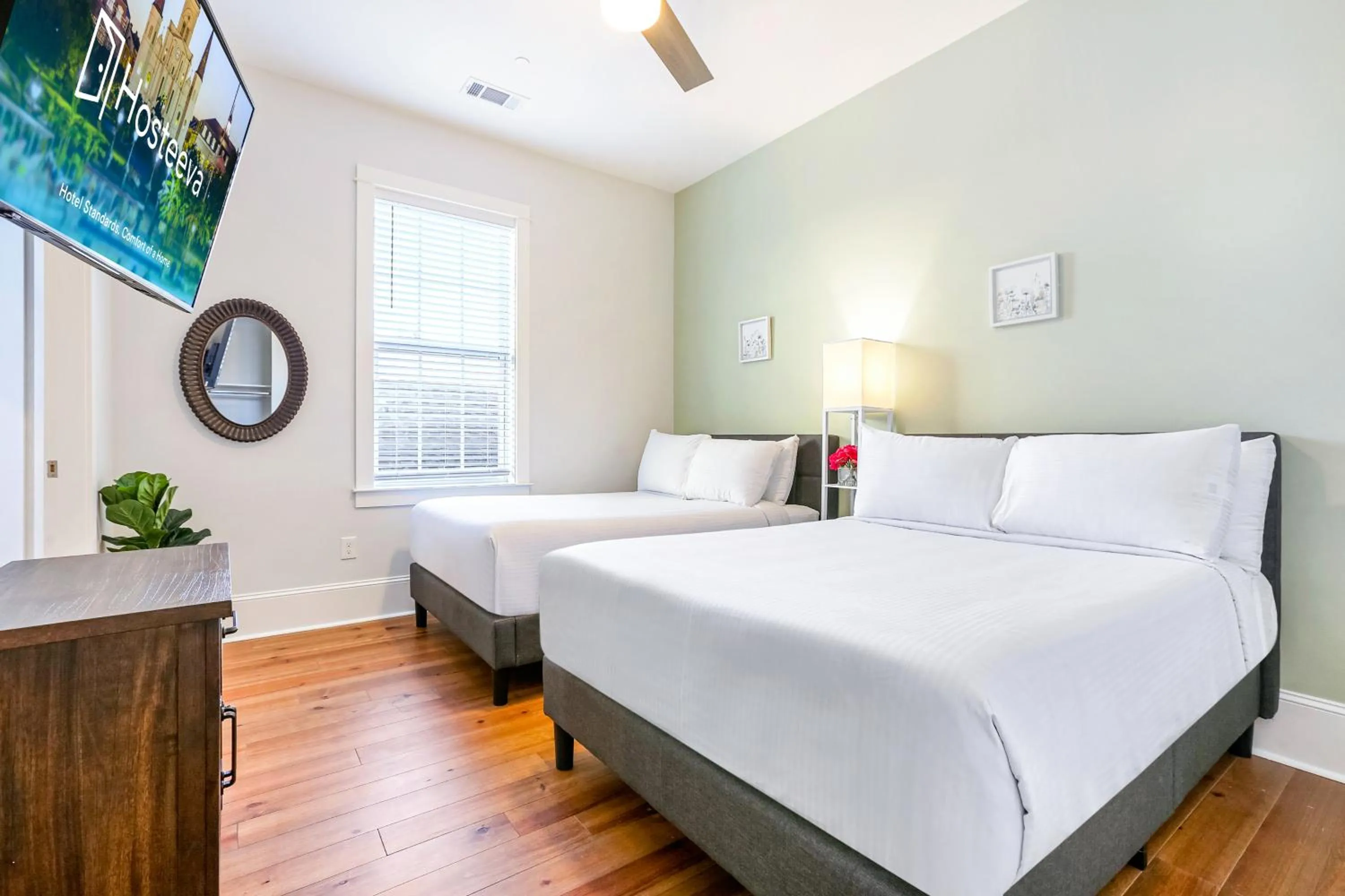Bedroom, Bed in Hosteeva Chic Urban Retreat w Pool Steps to St Charles Ave and Near Bourbon St
