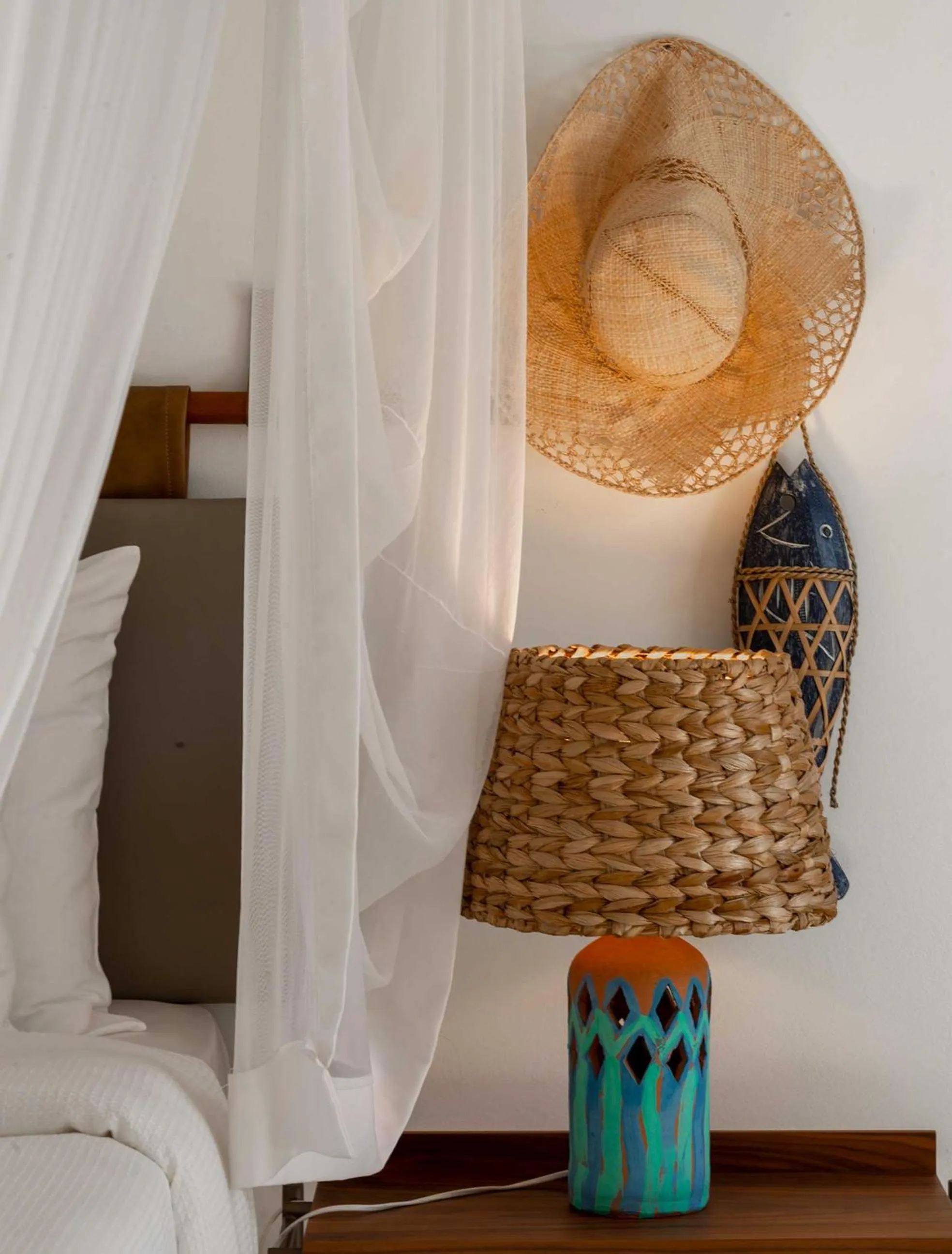 Decorative detail, Bed in Villa dos Nativos Boutique Hotel