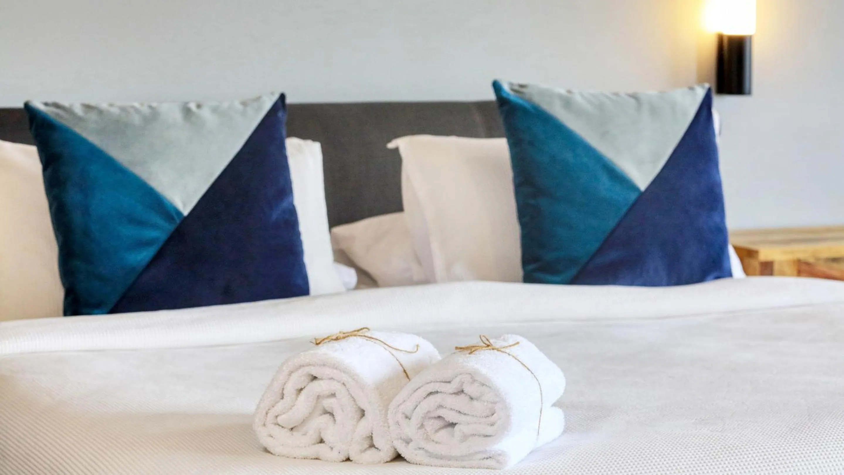 Bed in Blue Jacket Motel