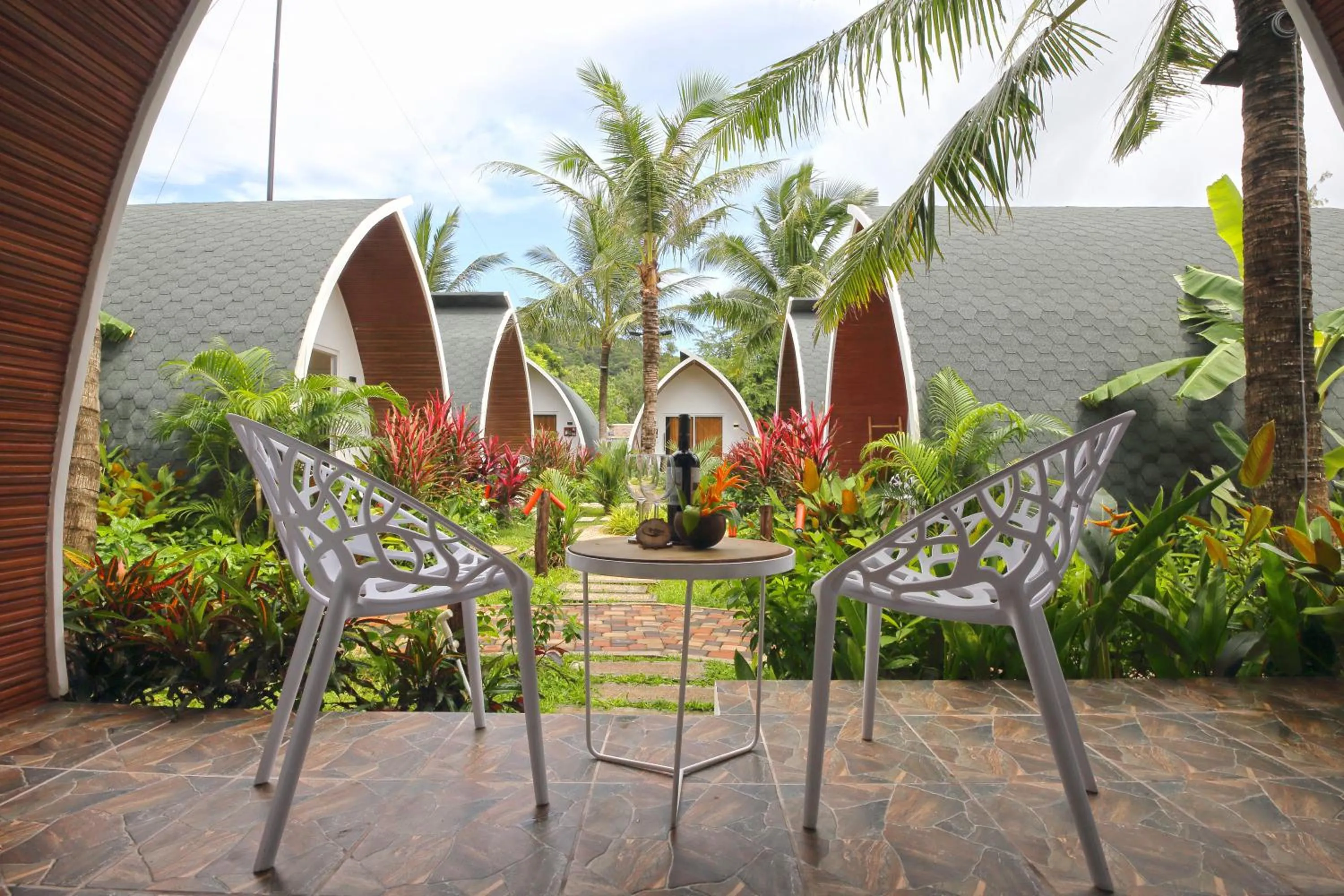 Patio in Eden Beach Resort by EHM