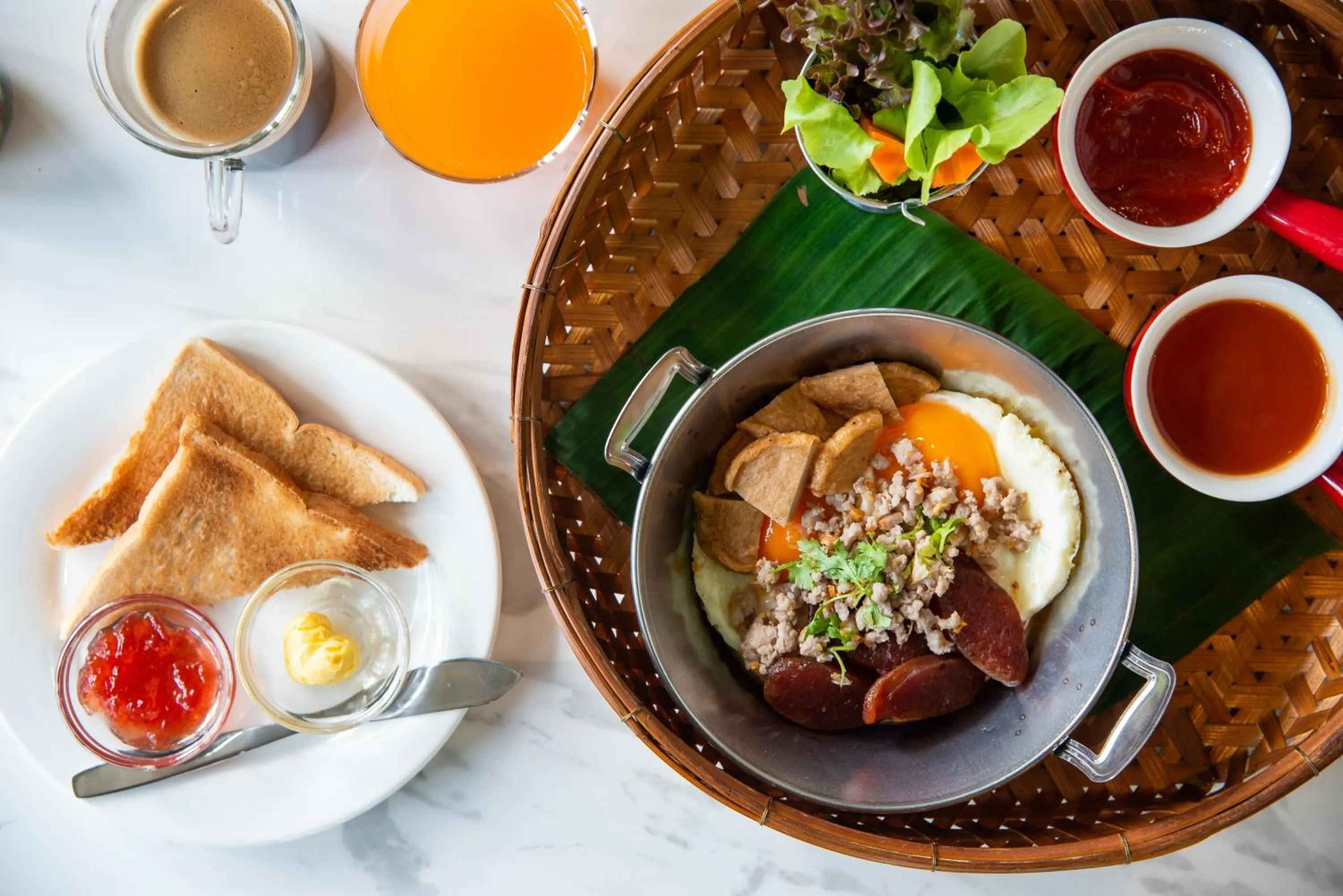 Asian breakfast in Kaya Heritage Hotel