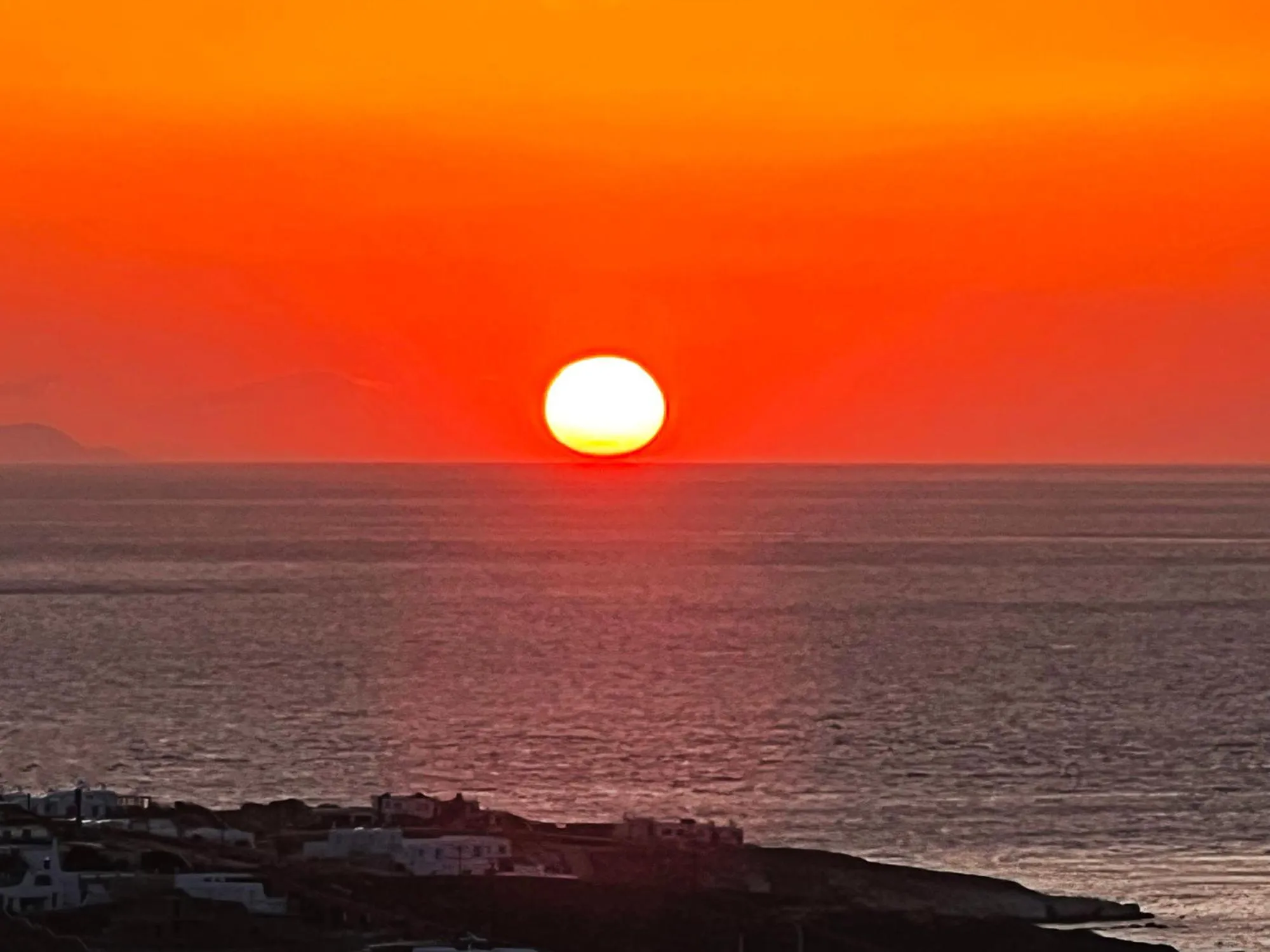 Sunset in Giannoulaki Resort