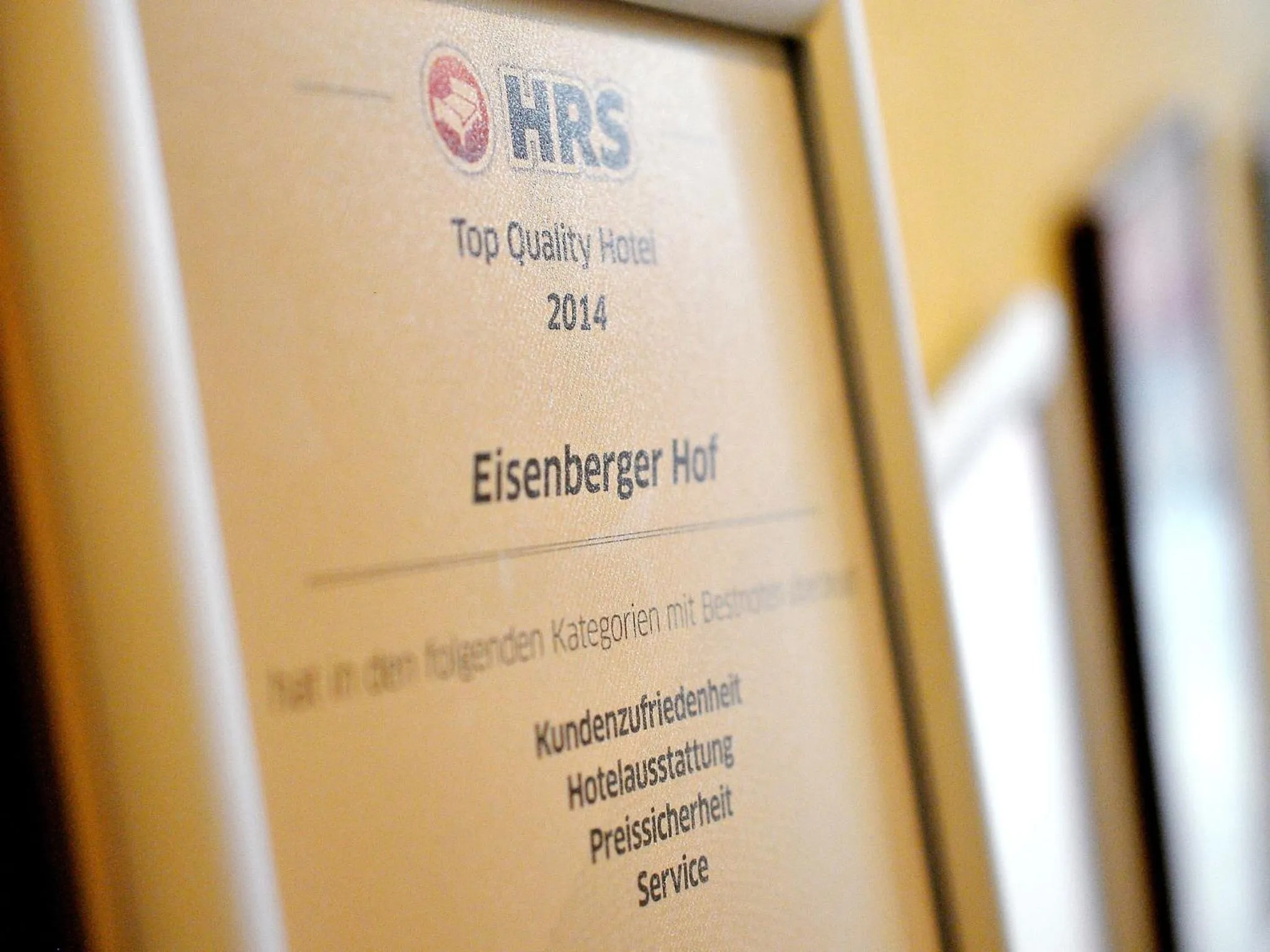 Certificate/Award in Eisenberger Hof