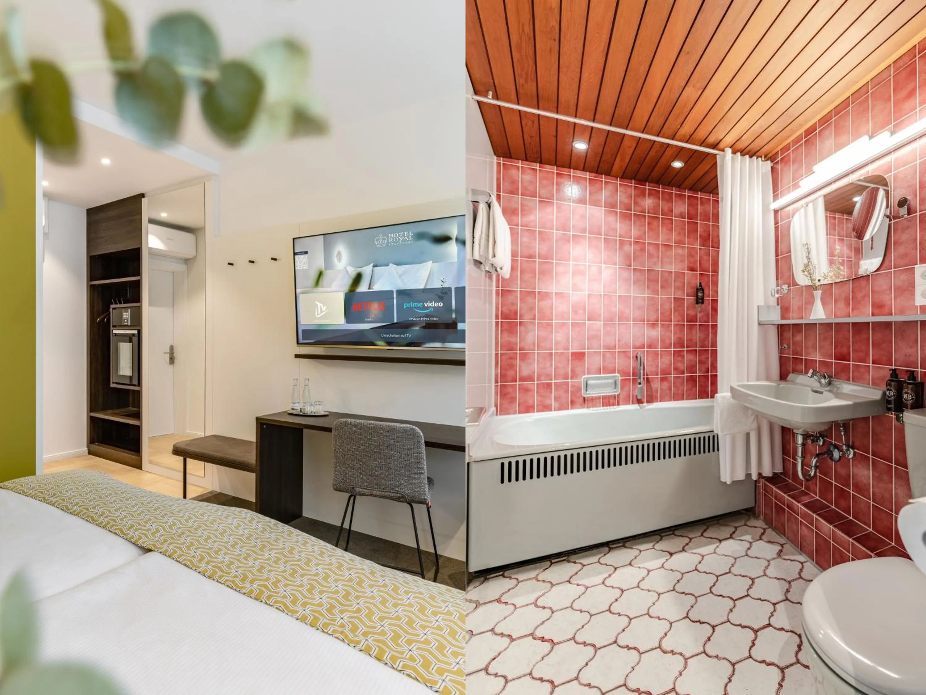 Bathroom, Bed in Hotel Royal