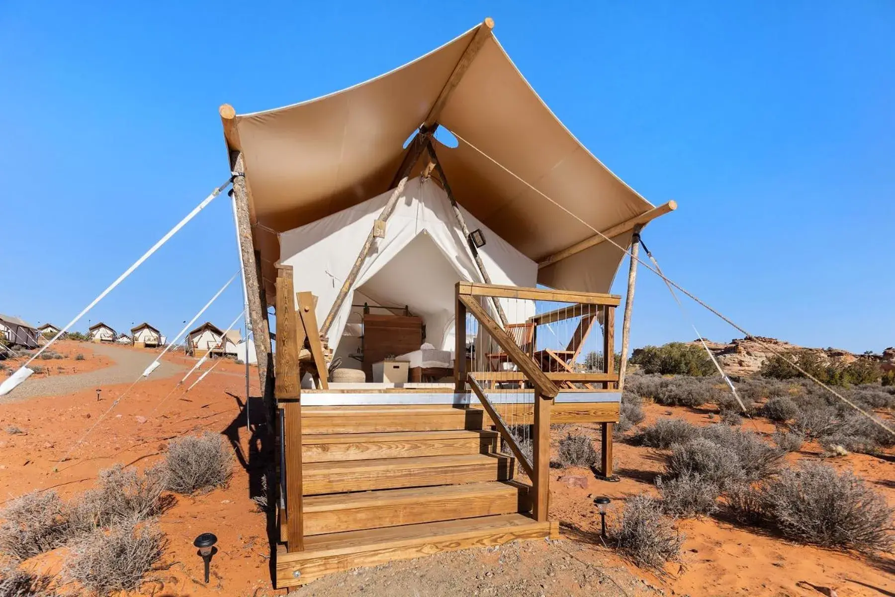 Stargazer Tent with Private Bathroom in Under Canvas Lake Powell-Grand Staircase Stargazer Tent with Private Bathroom in Under Canvas Lake Powell-Grand Staircase