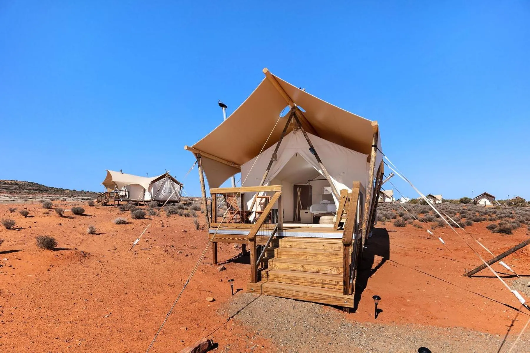 Deluxe Tent with Private Bathroom in Under Canvas Lake Powell-Grand Staircase