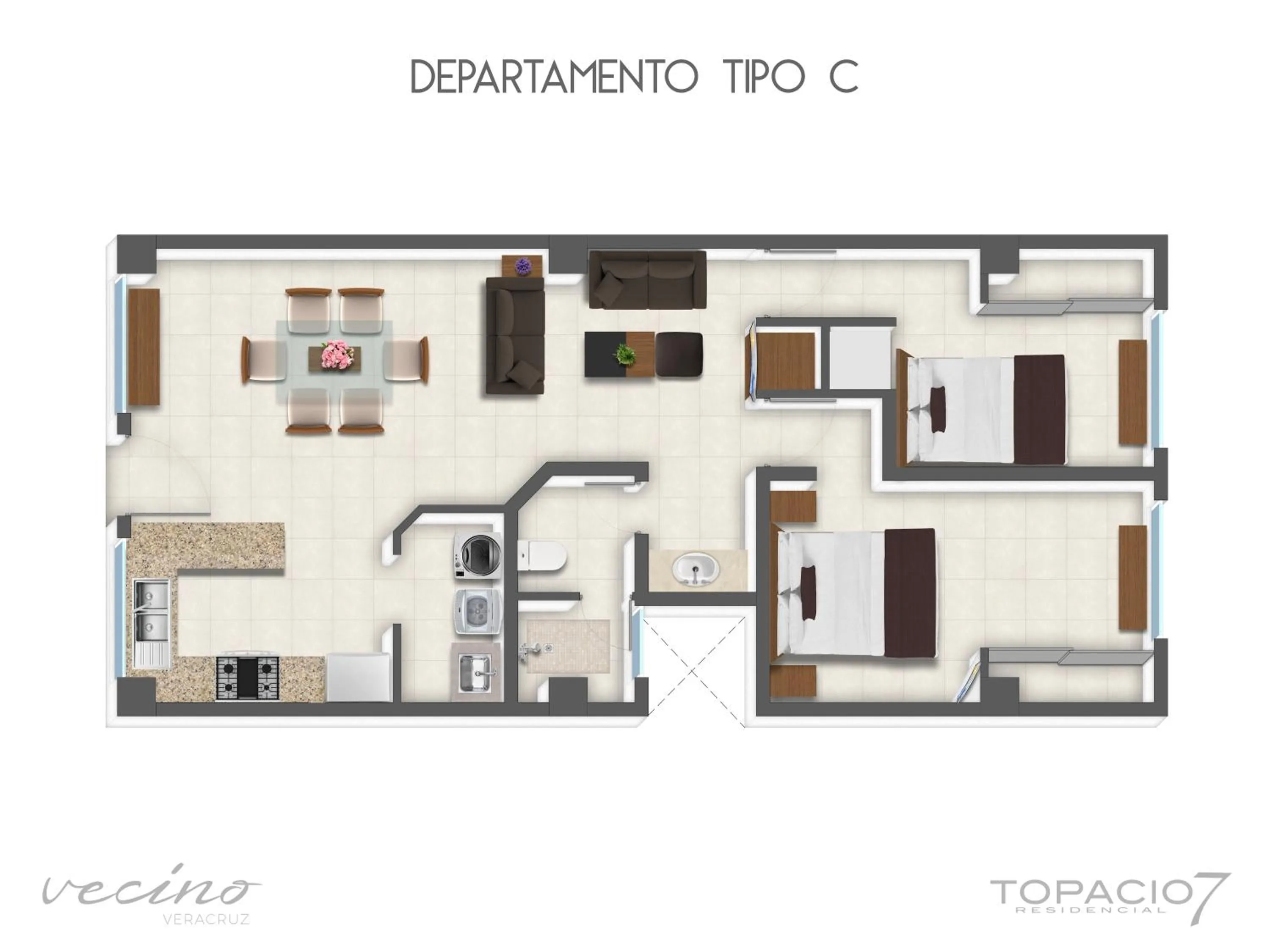 Floor plan in Topacio7 Residencial