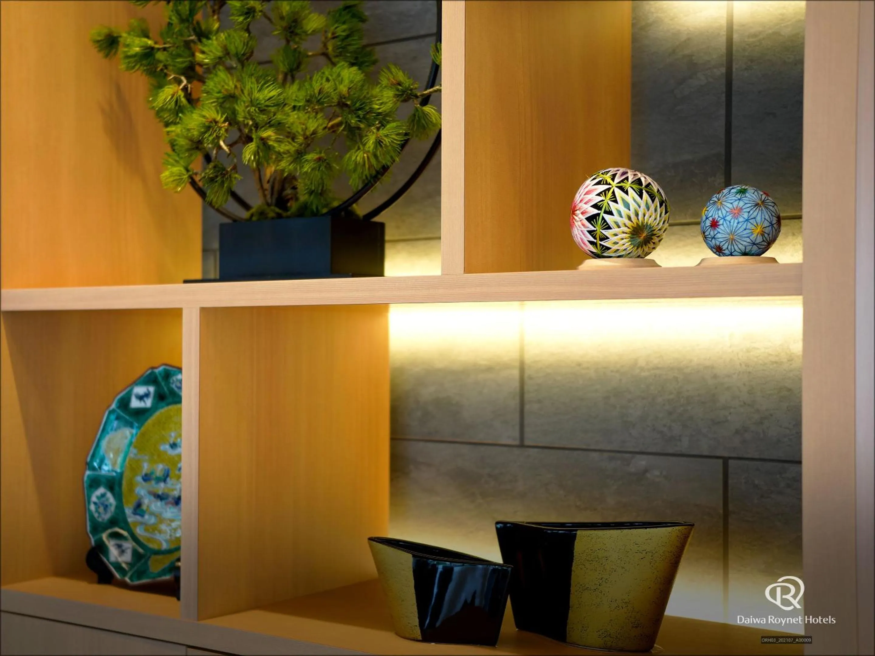 Decorative detail in Daiwa Roynet Hotel Kanazawa Eki Nishiguchi