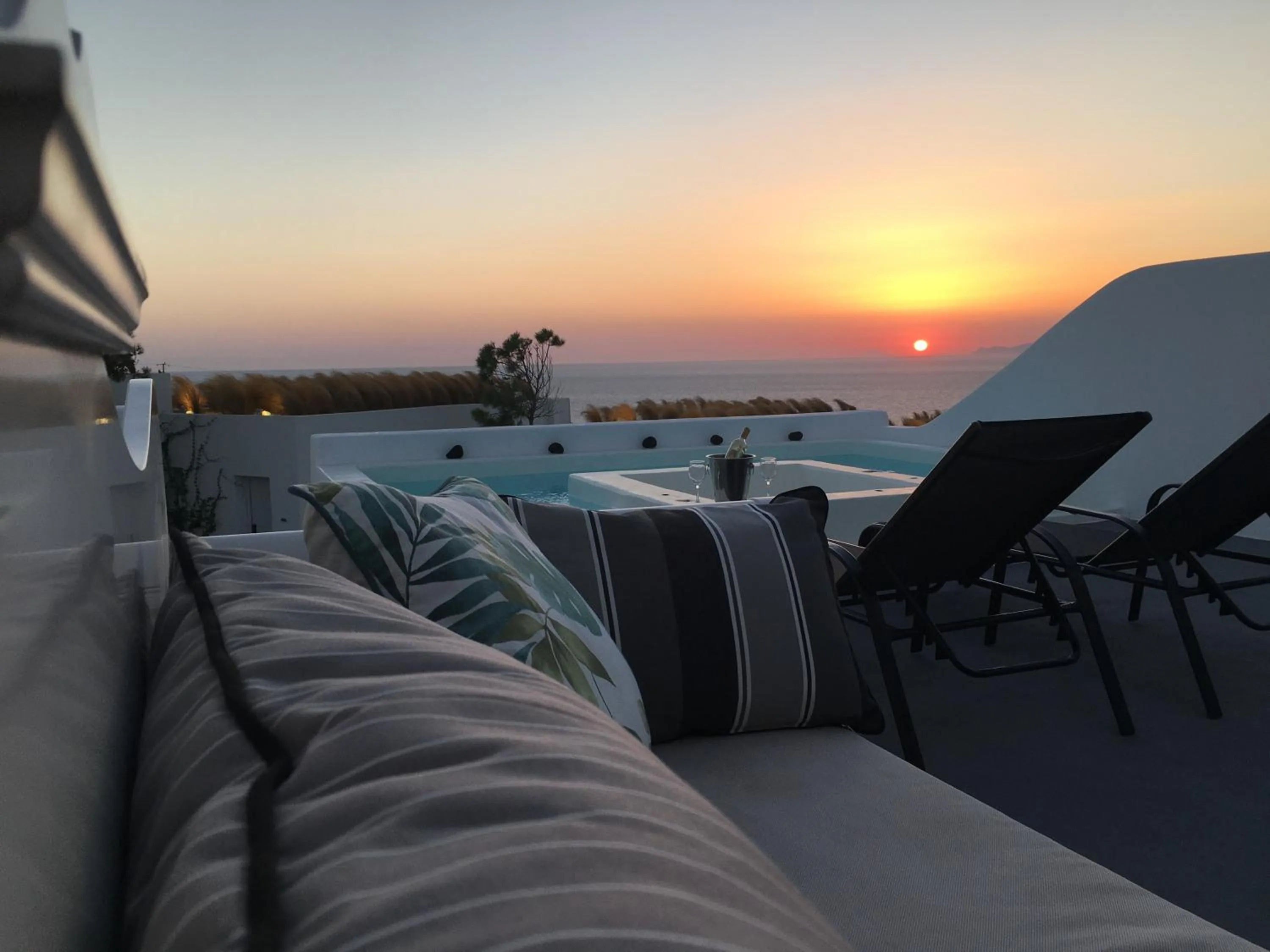 Balcony/Terrace in Santolia Art Suites