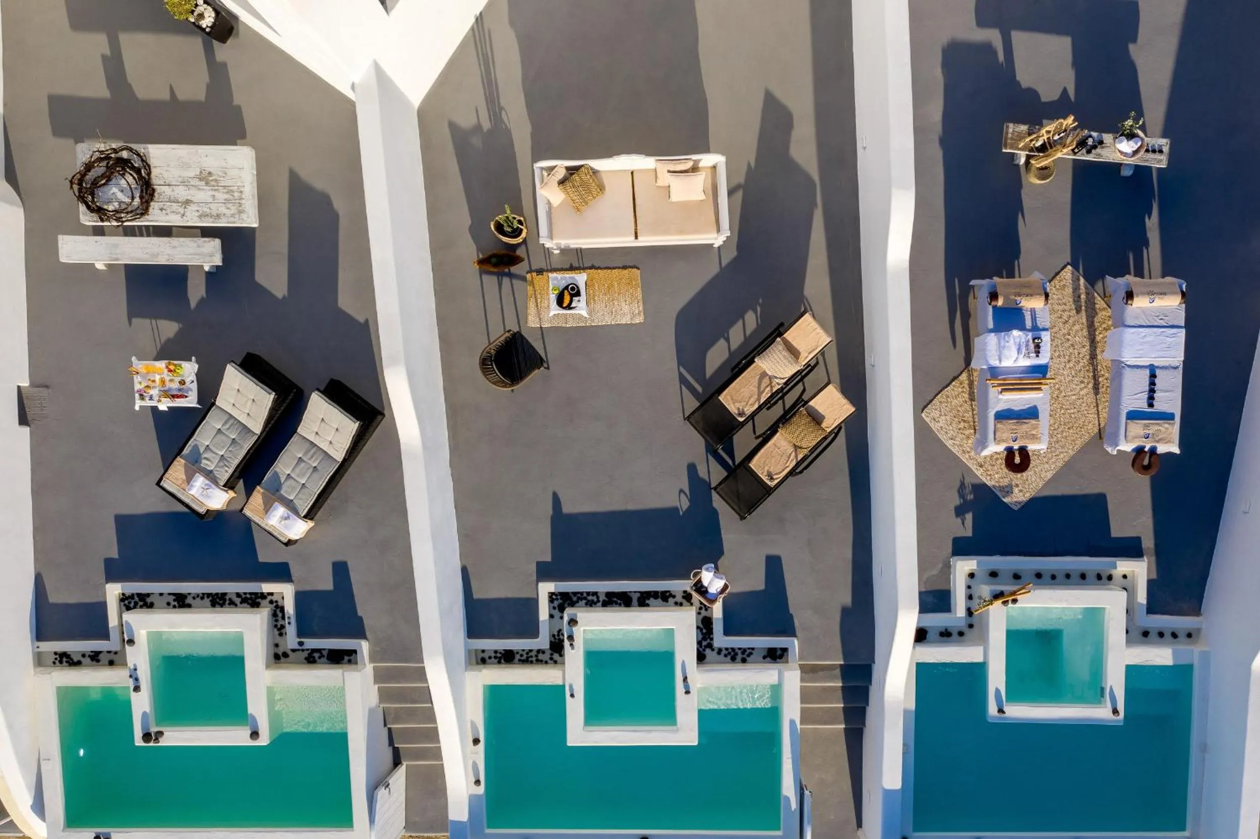 Bird's eye view in Santolia Art Suites