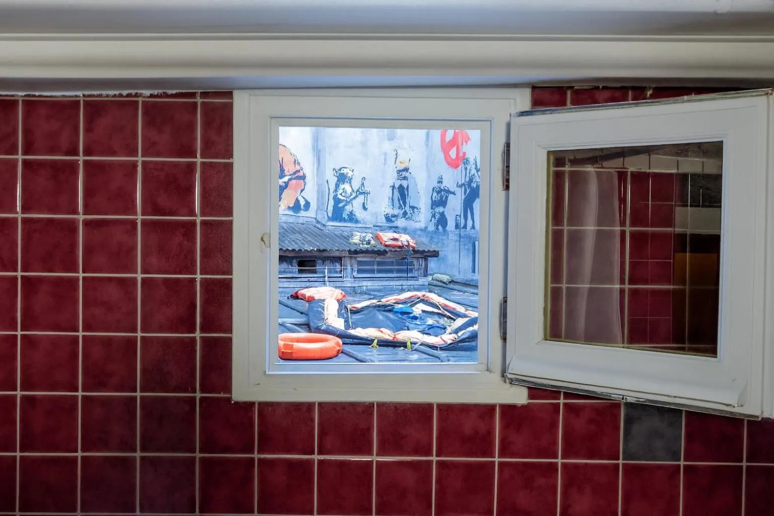 View (from property/room) in Walled off Hotel Paris