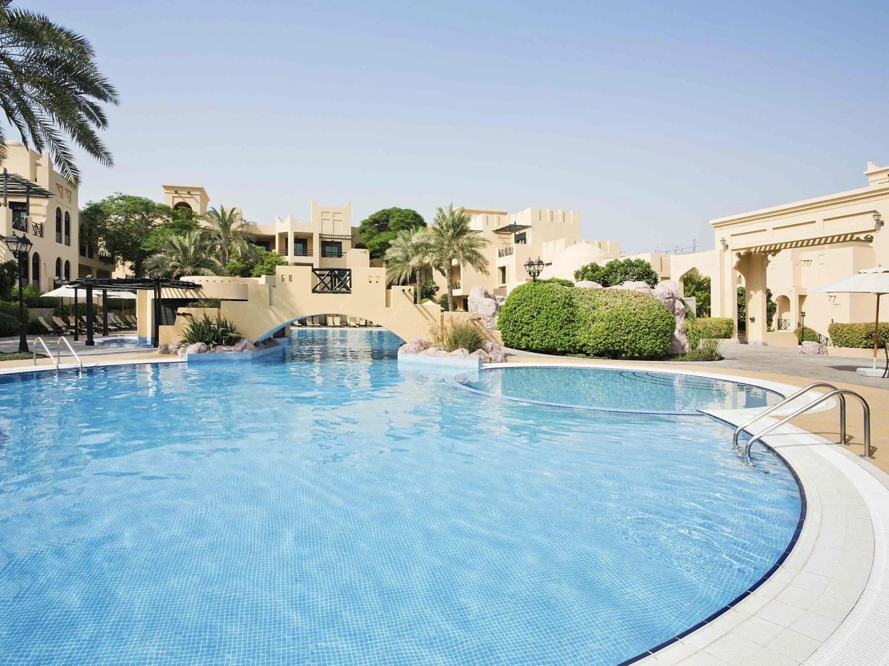 Pool view in Novotel Bahrain Al Dana Resort