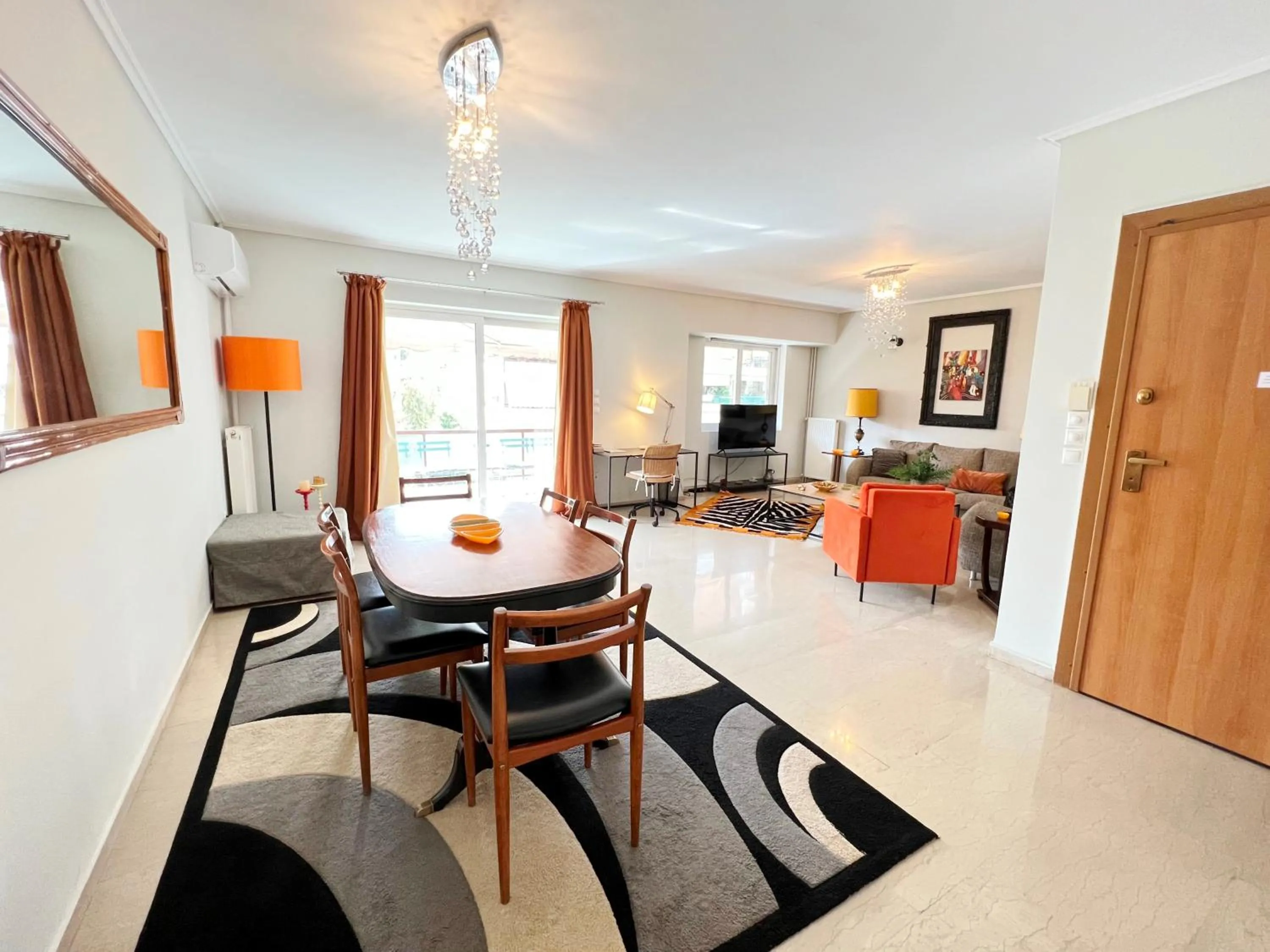 Living room in Peaceful Apartment by Flisvos Marina by Athenian Homes