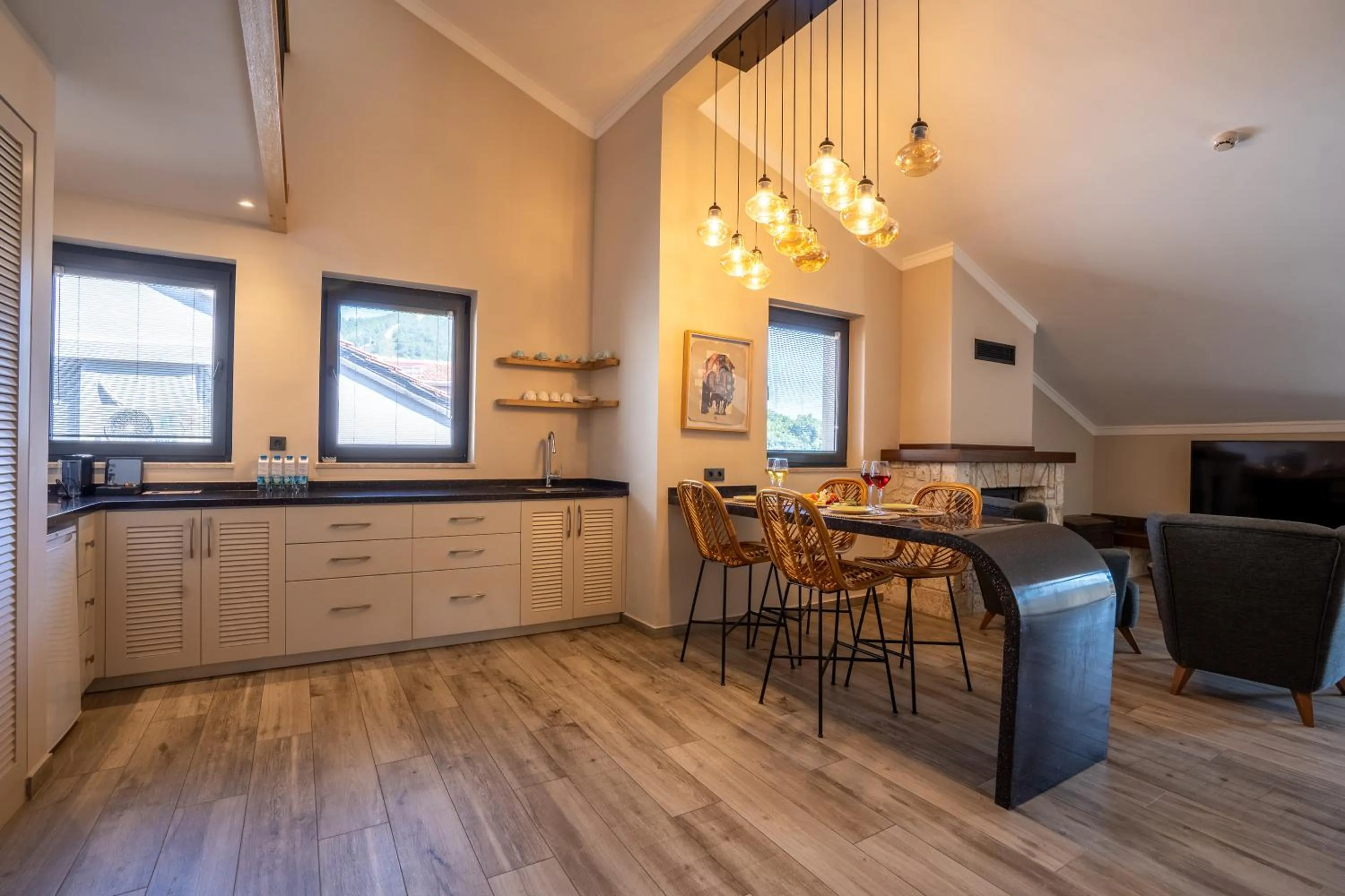 Kitchen or kitchenette in Resa Hotel Göcek