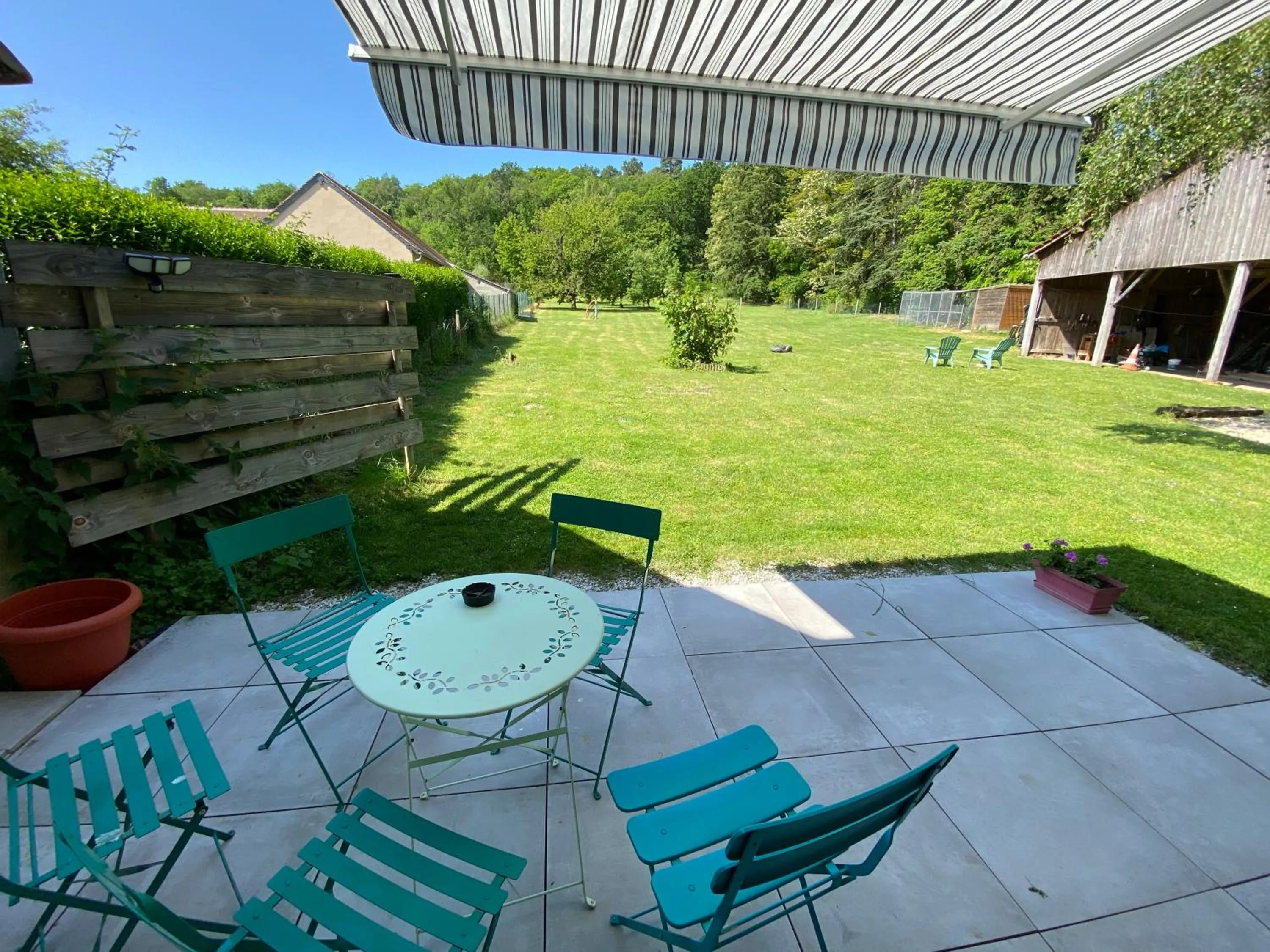 Balcony/Terrace in Les Mariniers Chambres d'Hôtes -Guest House - Bain nordique en option