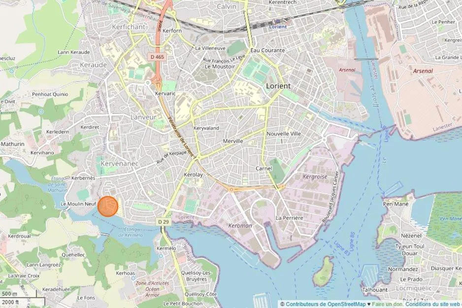 Location in Auberge de Jeunesse HI Lorient