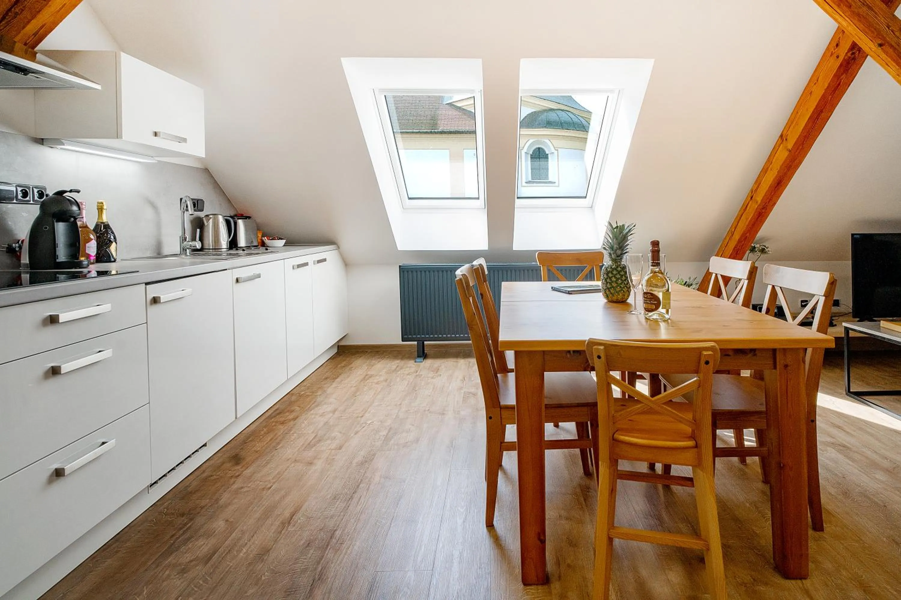 Kitchen or kitchenette in Hotel Smrž