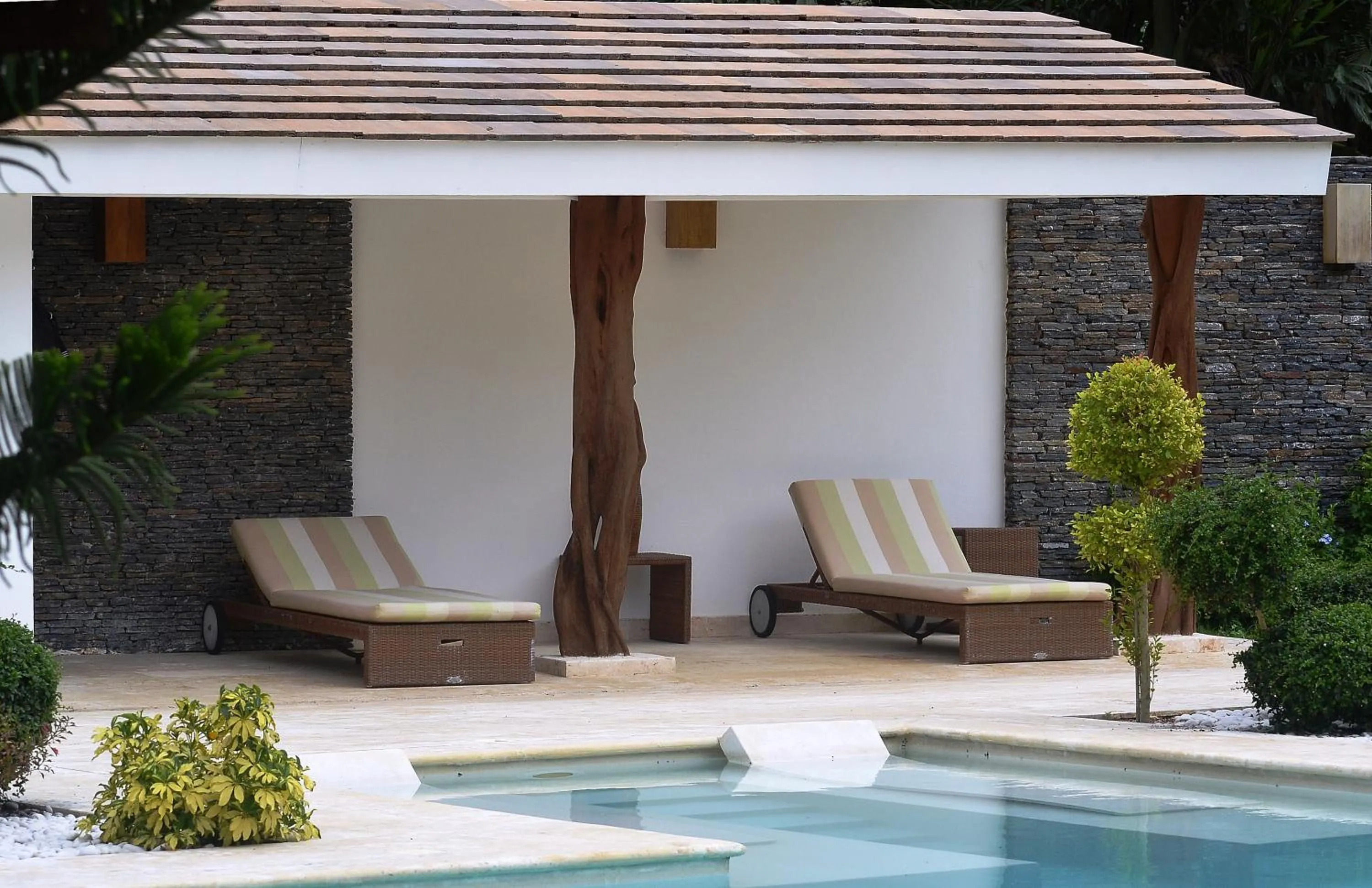 Balcony/Terrace in Las Terrenas Front Beach And Garden Villa with private staff