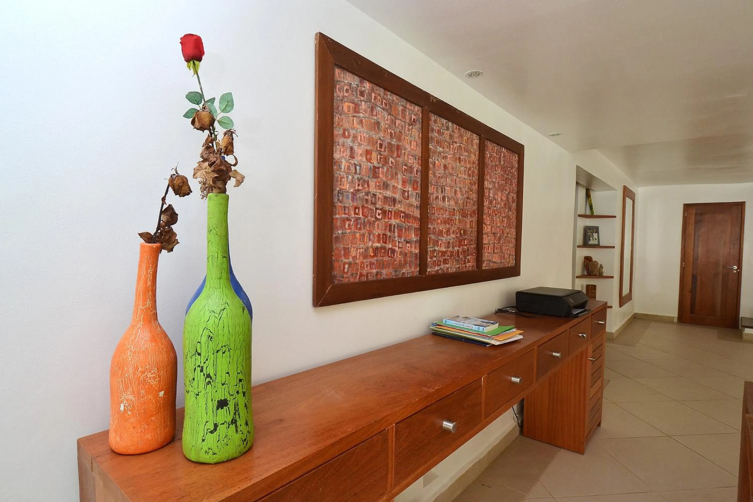 Seating area in Las Terrenas Front Beach And Garden Villa with private staff