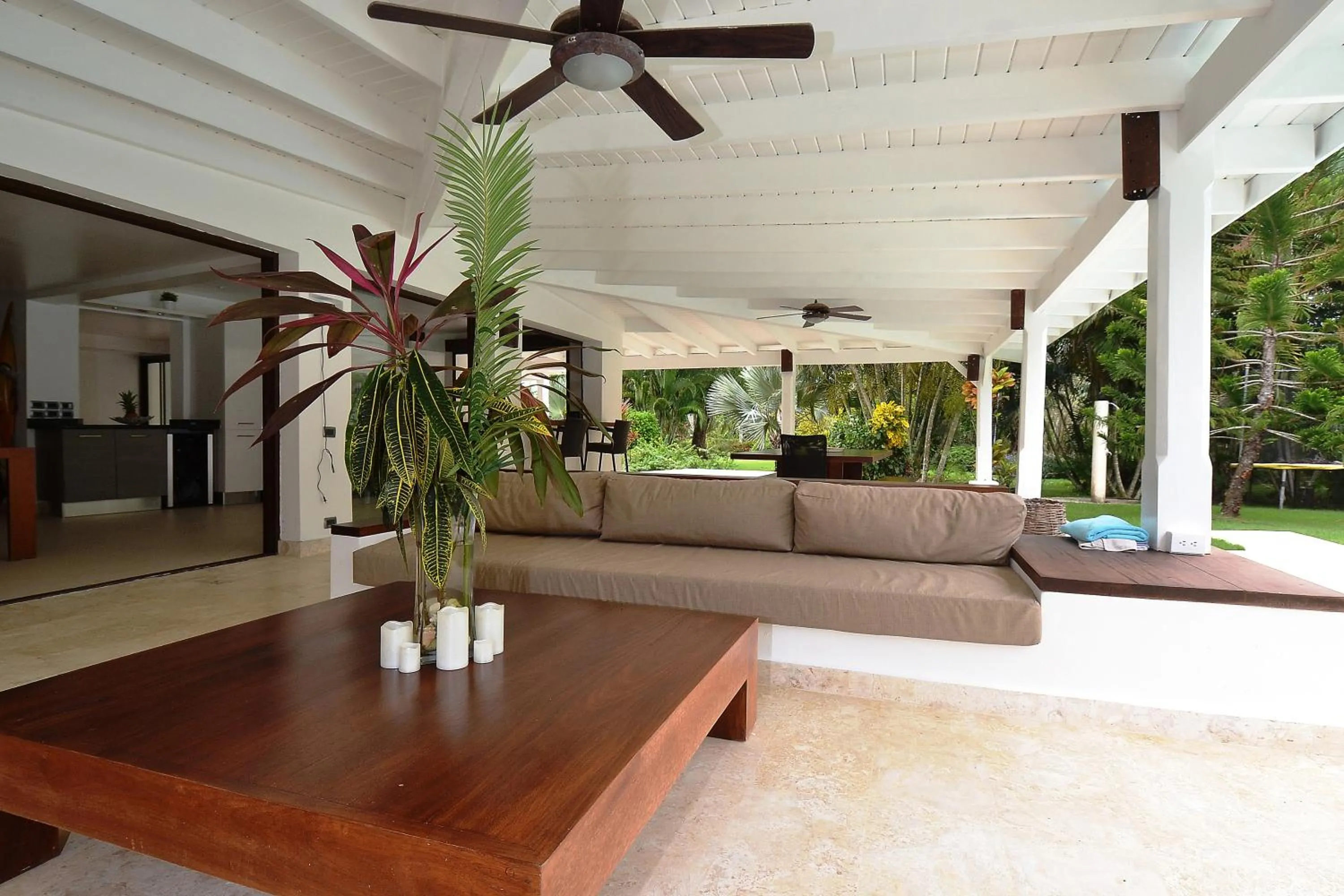 Garden in Las Terrenas Front Beach And Garden Villa with private staff