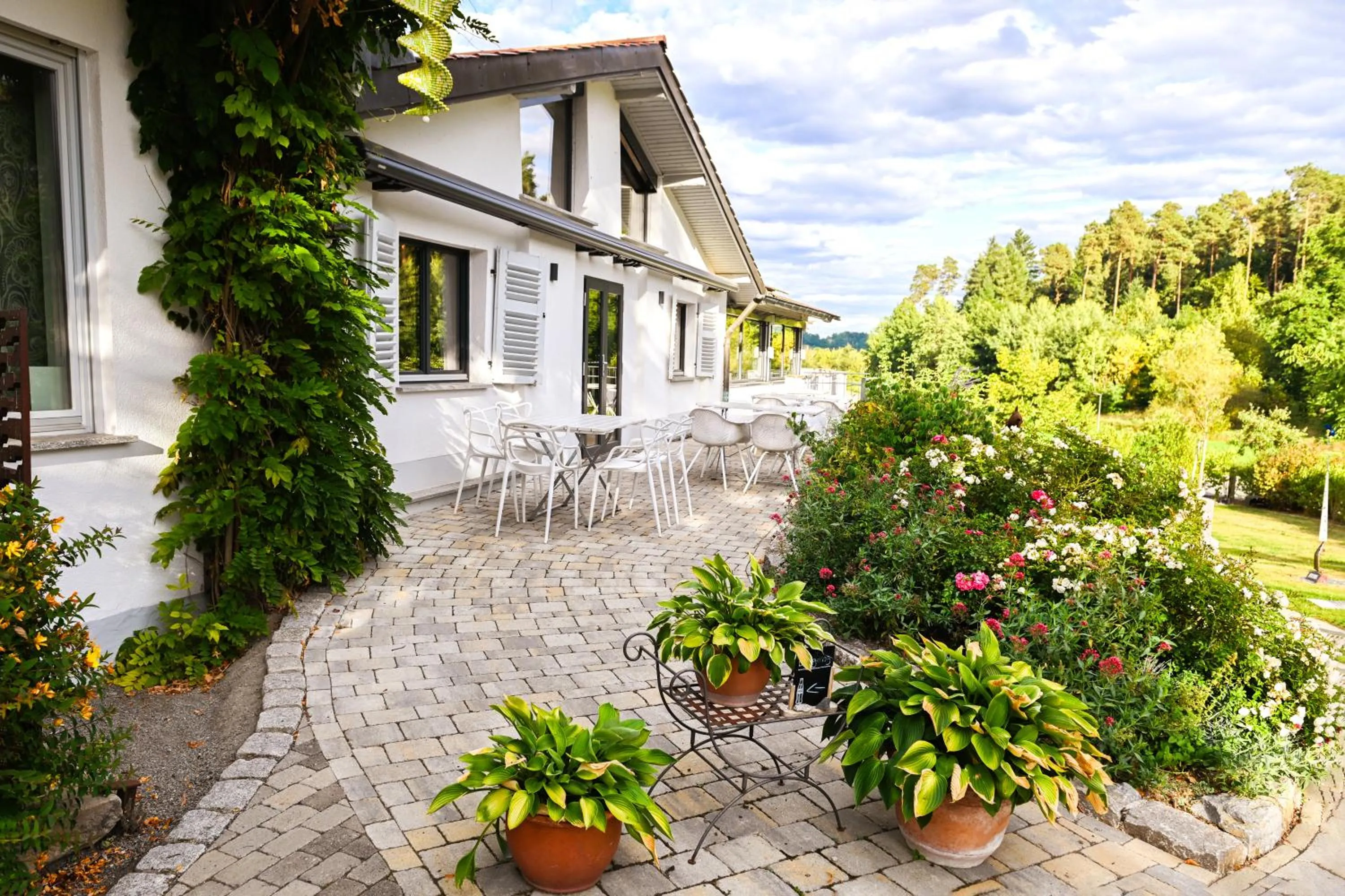 Balcony/Terrace in Altes Kurhaus Landhotel