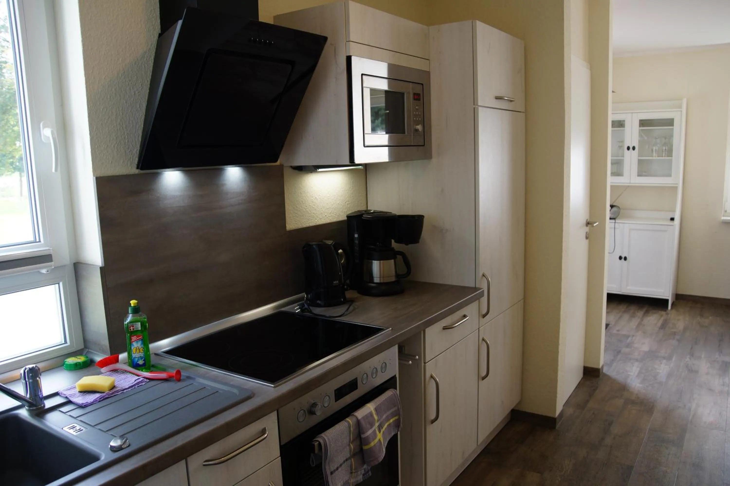 Kitchen or kitchenette in Hotel am Untersee