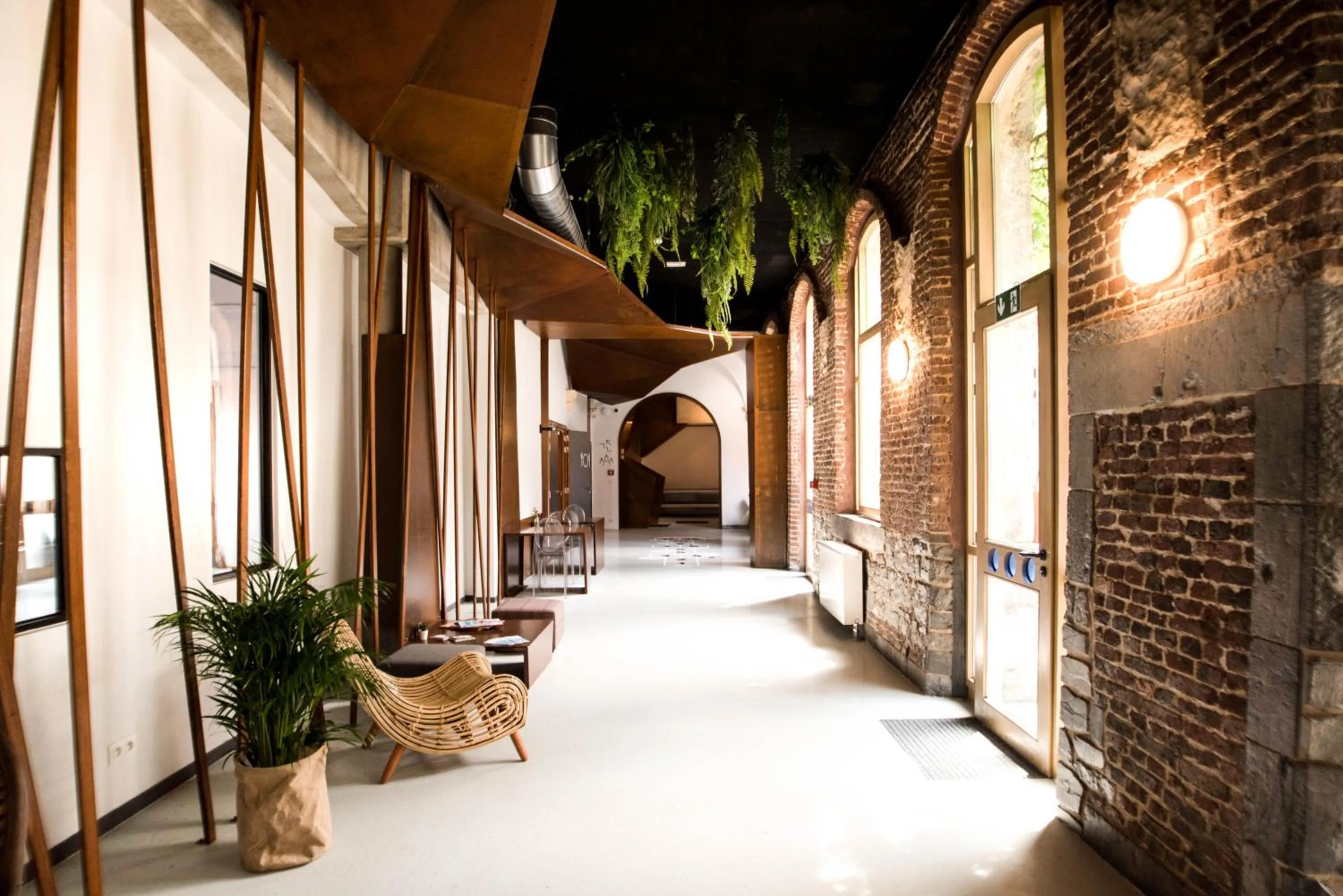 Patio in Liège Youth Hostel