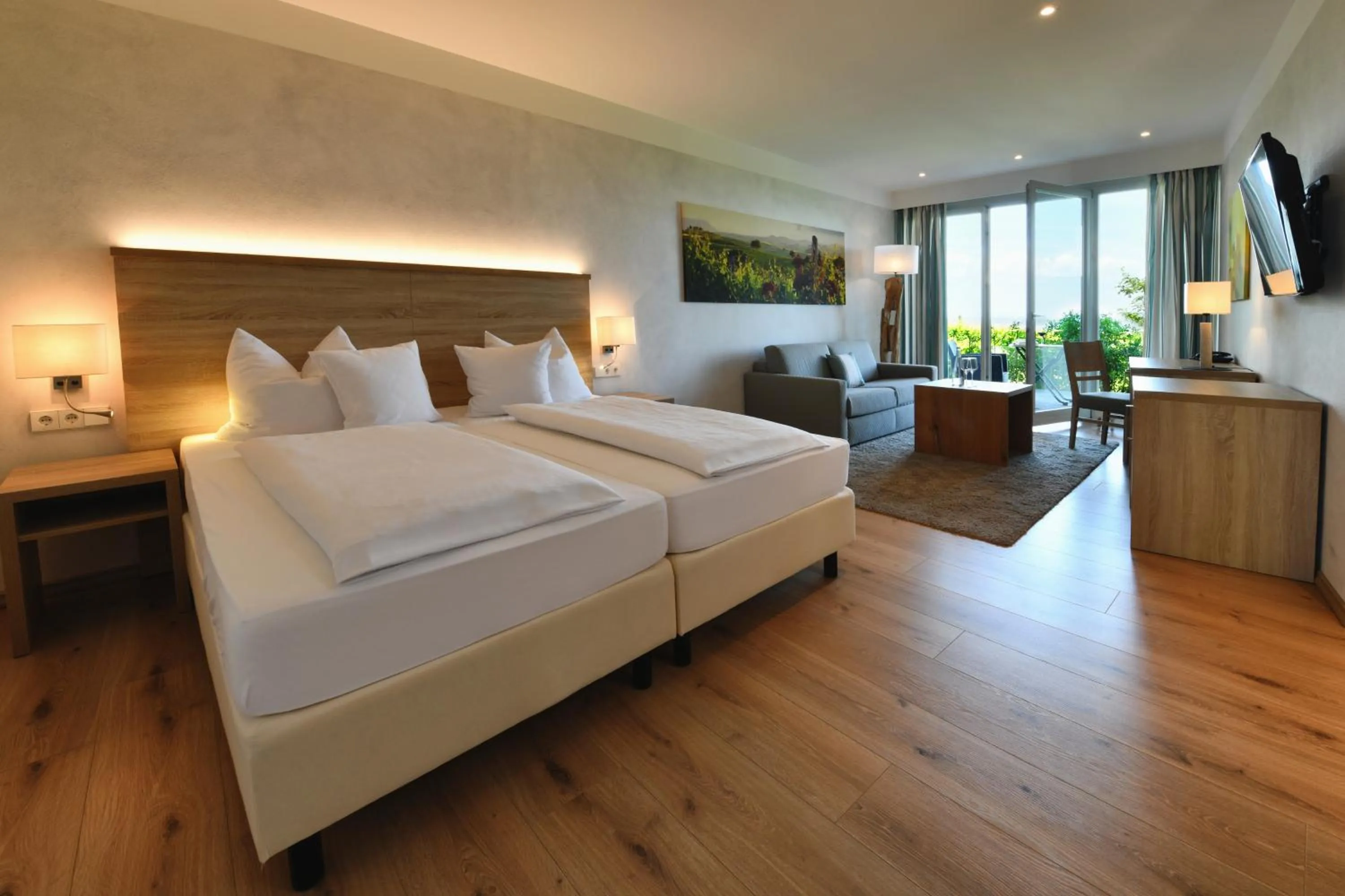 Bed in Hotel Rebenhof