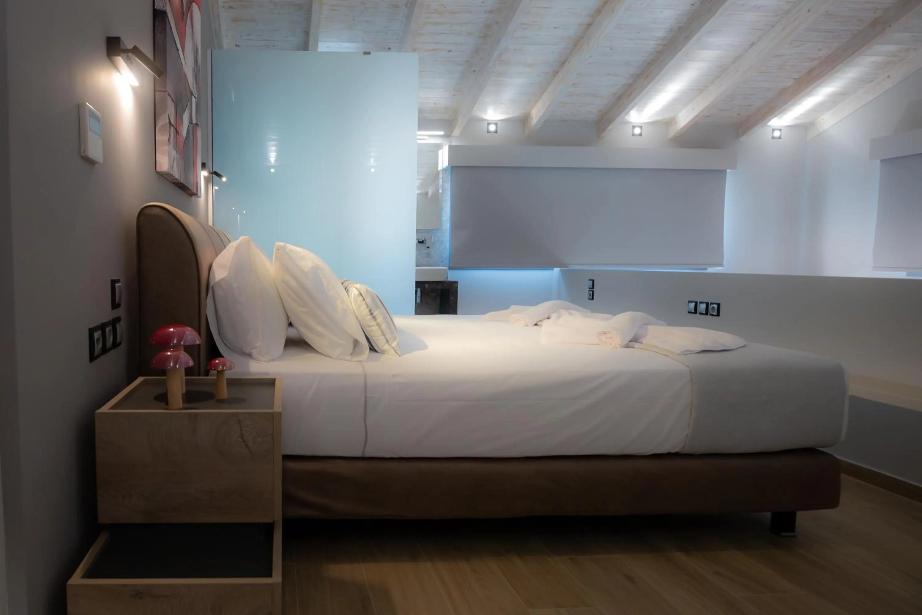 Bathroom, Bed in The Victoria Lefkada