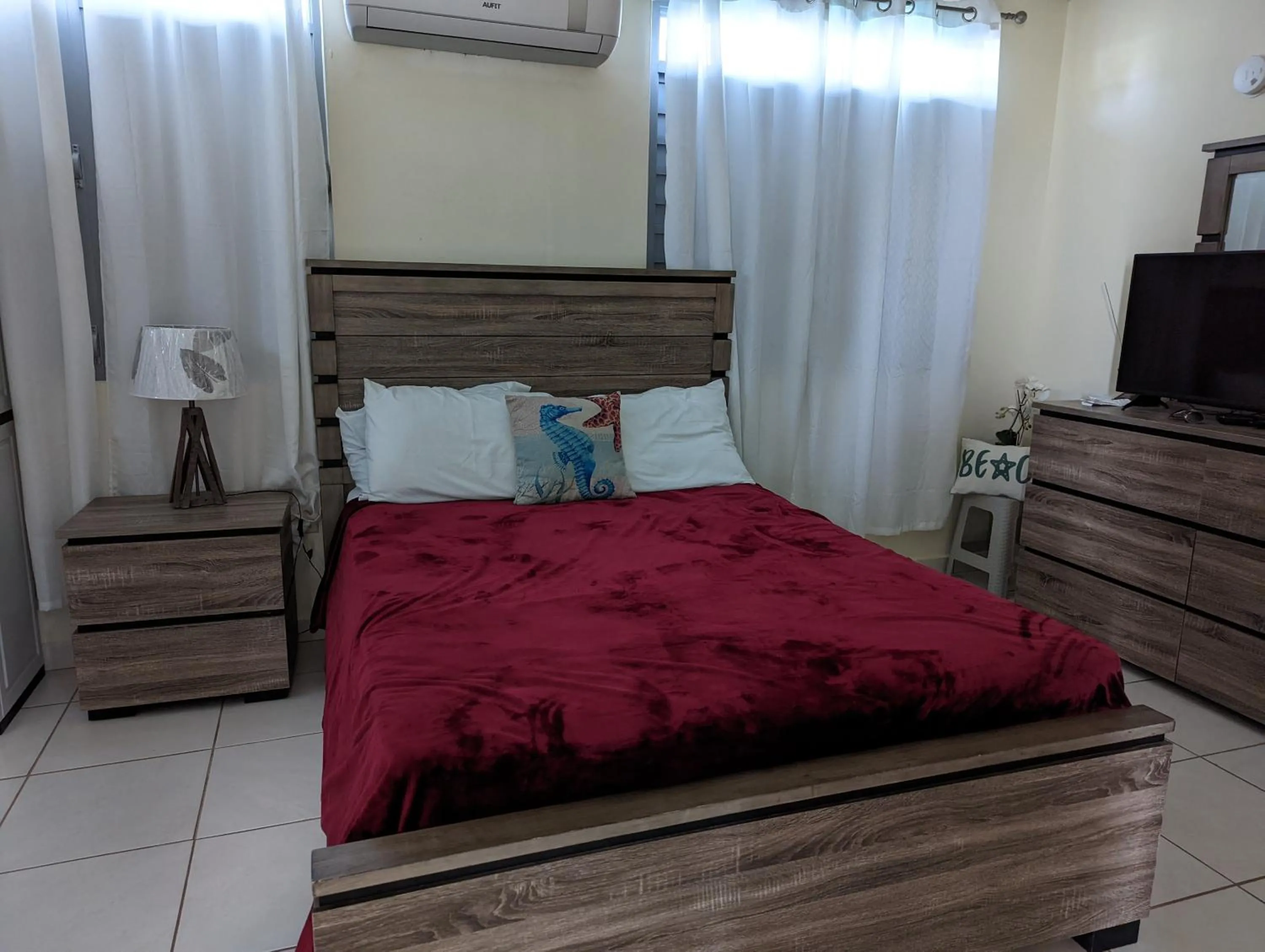 Bed in Beautiful Ocean Front Villa
