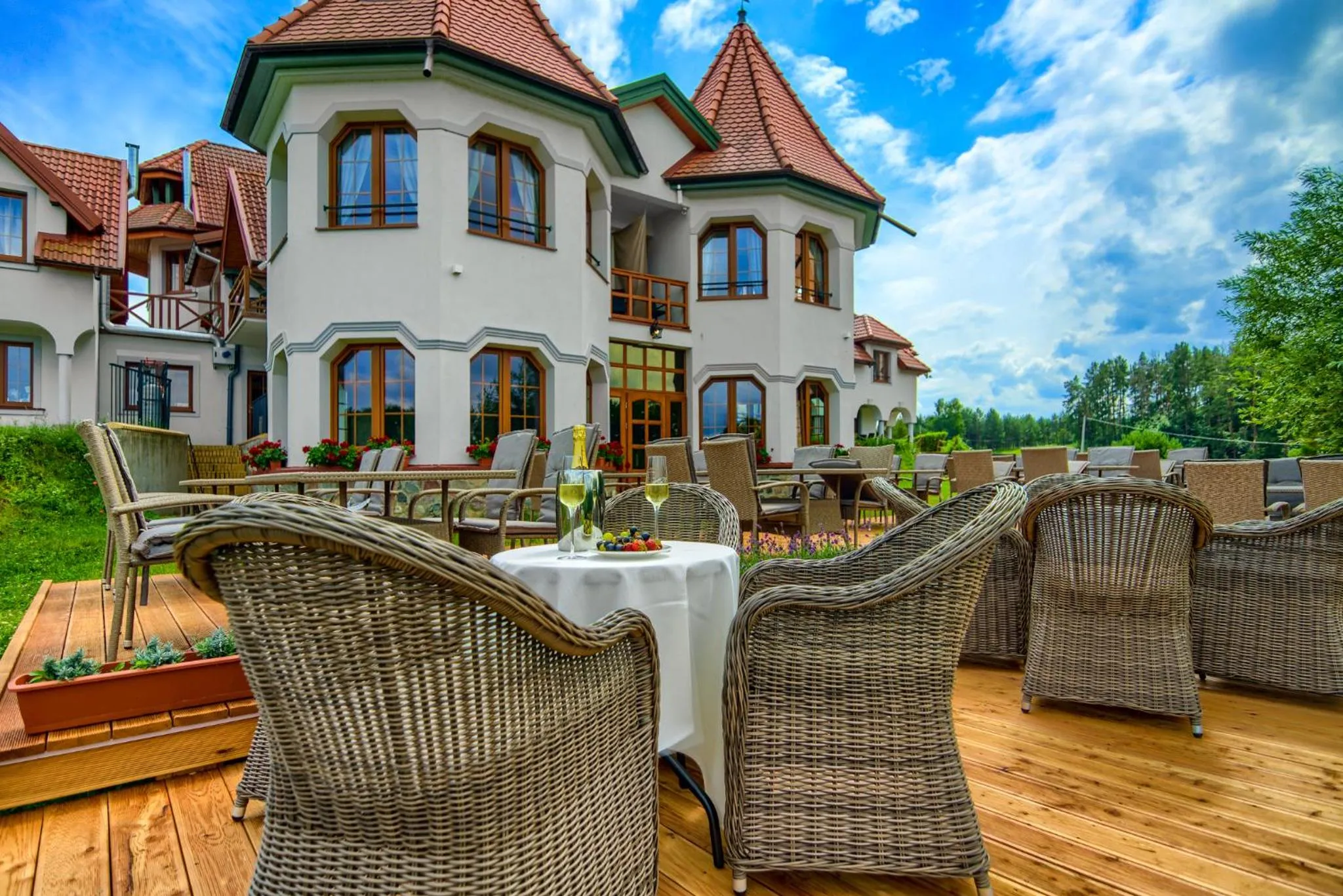 Seating area in Pensjonat Rybical