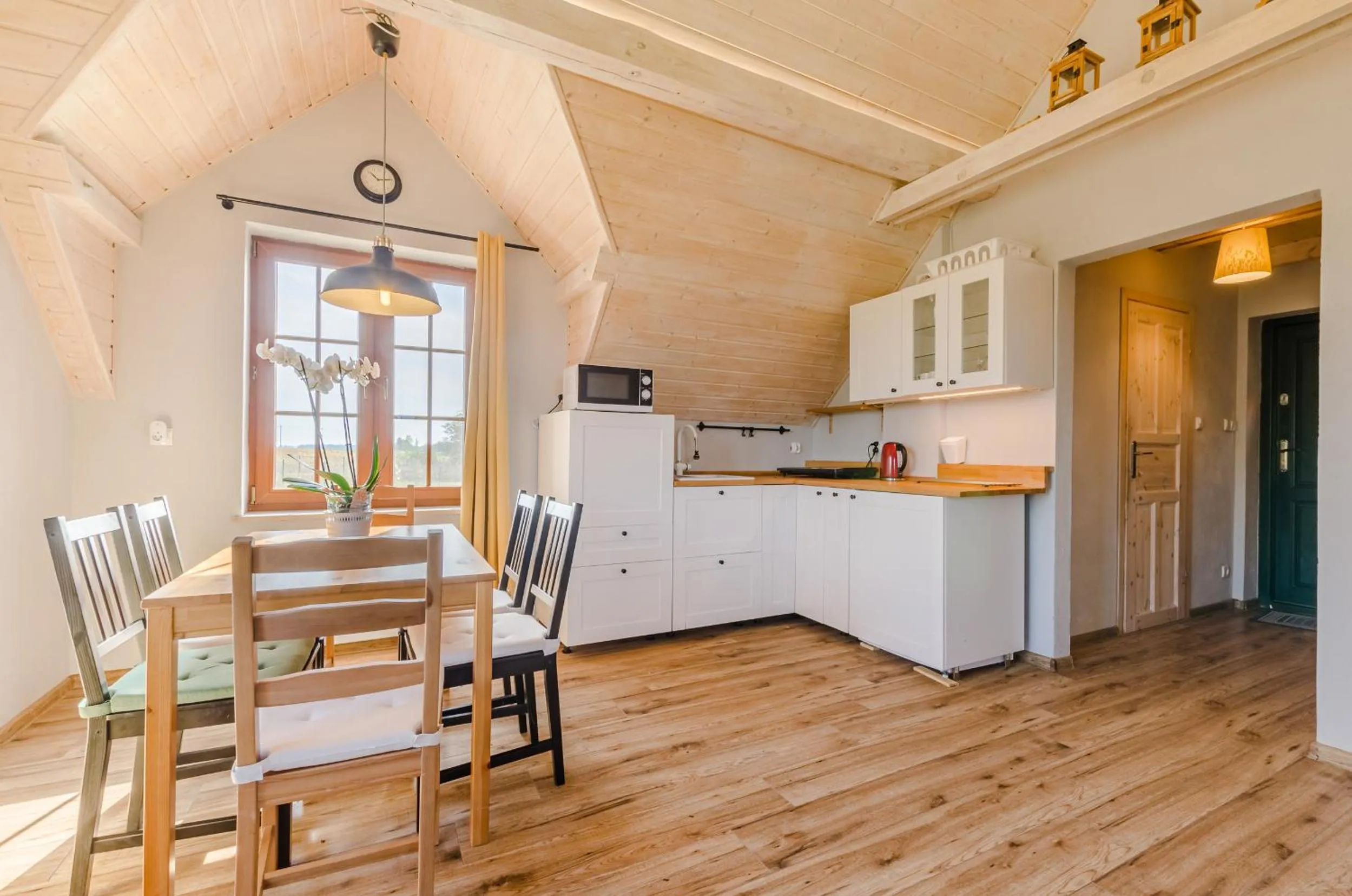 Kitchen or kitchenette in Pensjonat Rybical