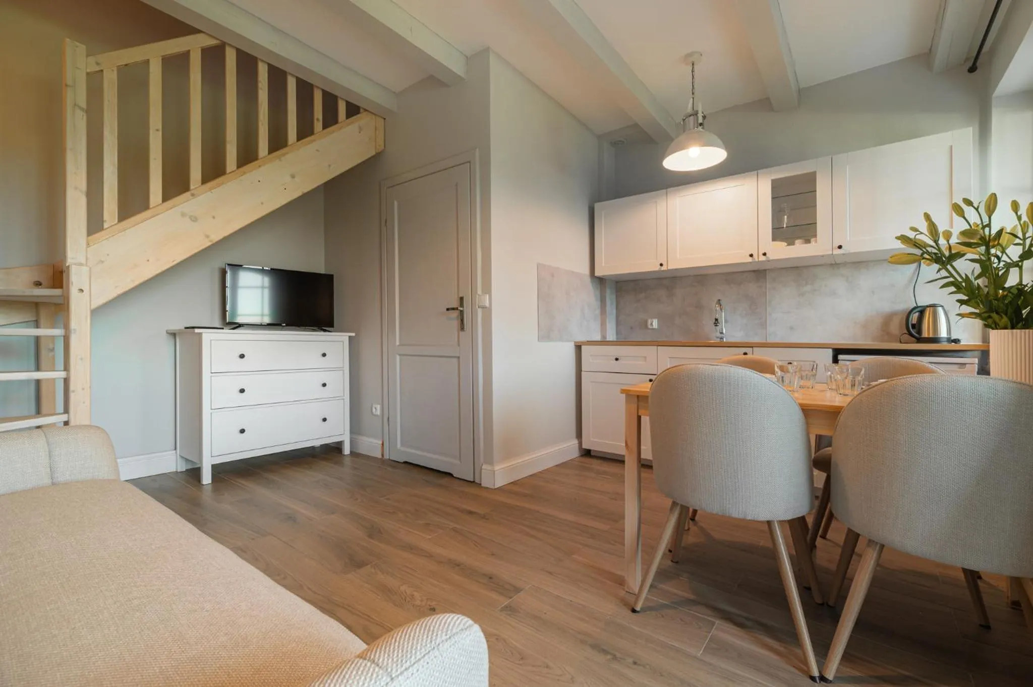 Kitchen or kitchenette in Pensjonat Rybical