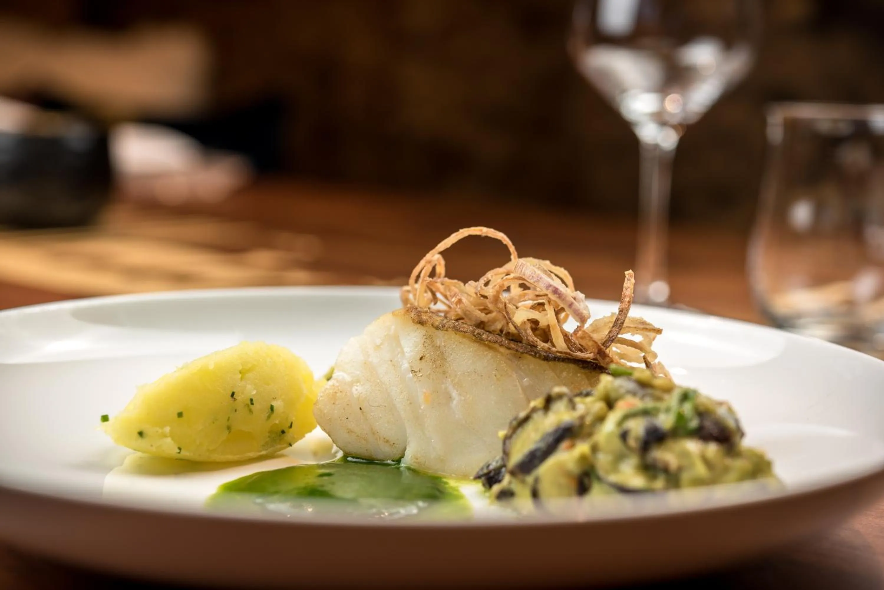 Food close-up in Relais & Châteaux Gut Steinbach Hotel Chalets SPA