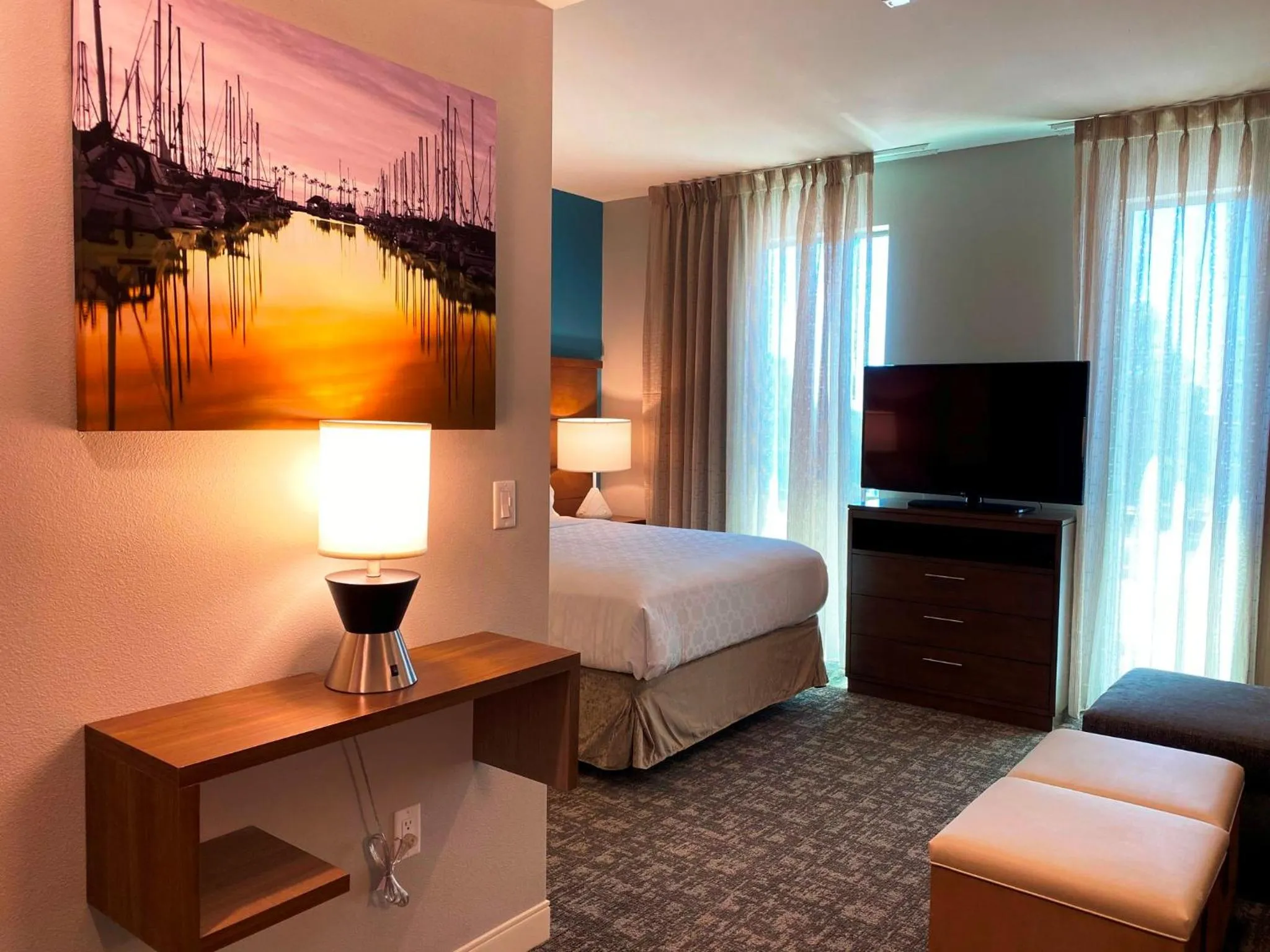 Bedroom, Bed in Staybridge Suites - Long Beach Airport by IHG