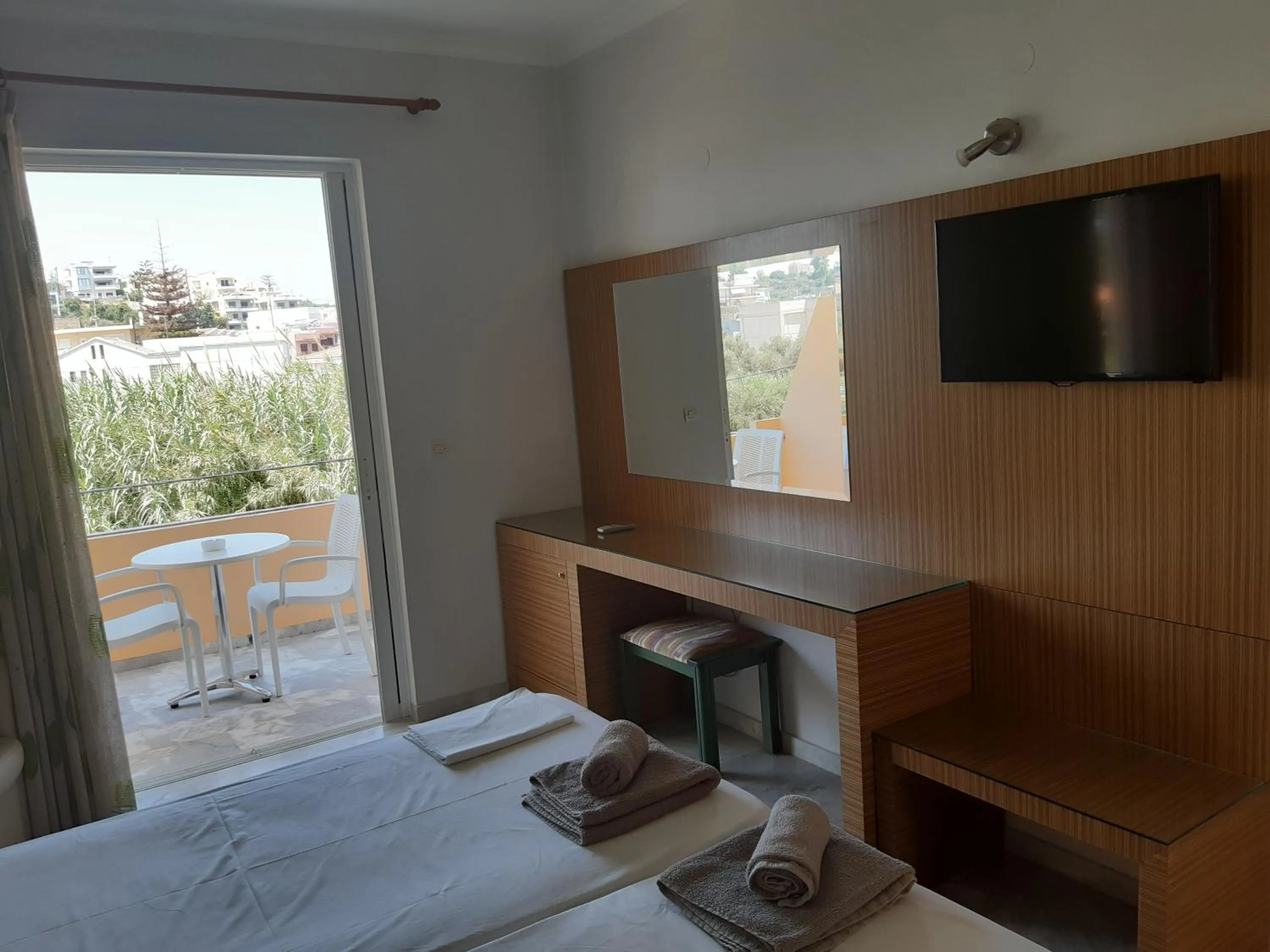 Bed in Kyriaki Hotel