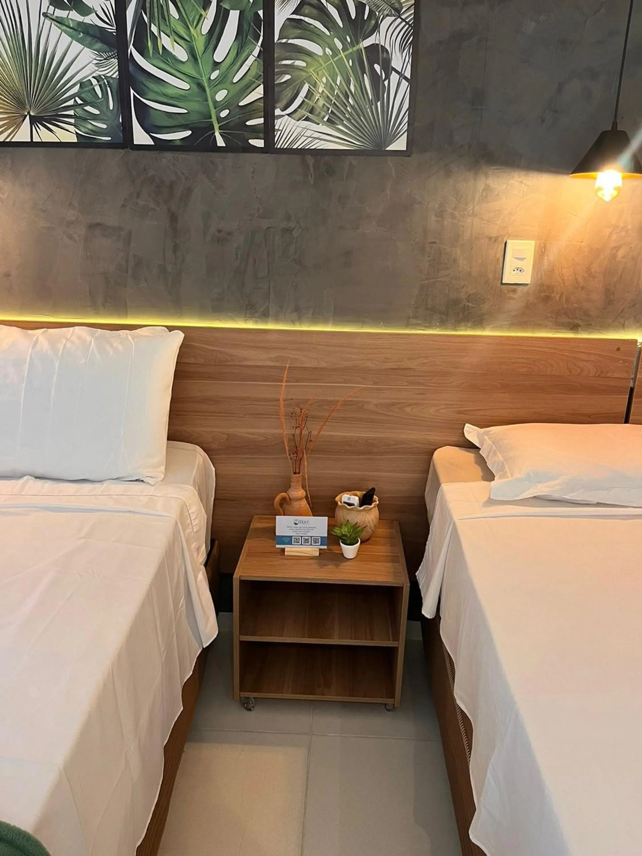 Bed in Pousada Maré do Francês