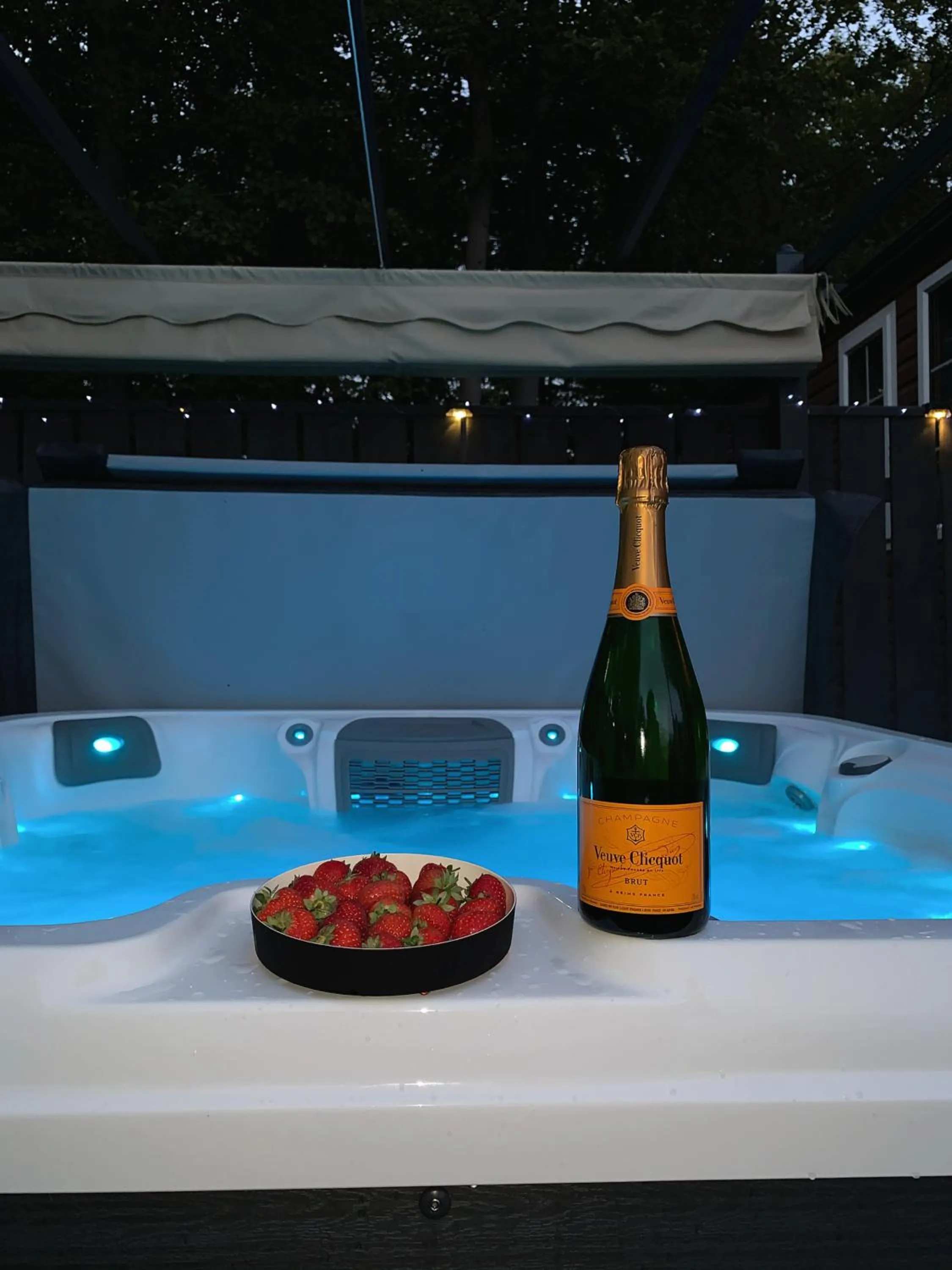 Hot Tub in Percy Wood Lodges with Hot Tubs