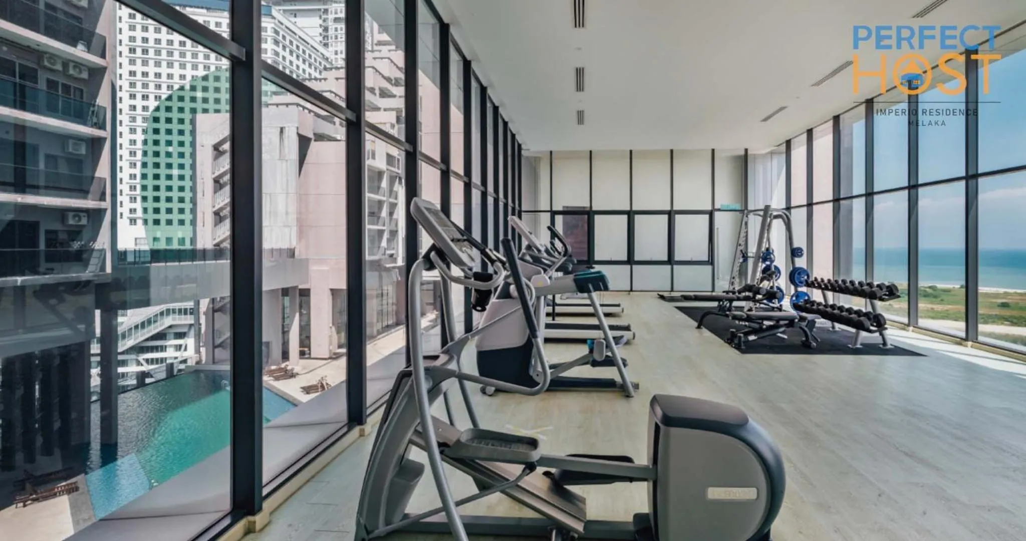 Fitness centre/facilities in Imperio Residence Seafront by Perfect Host