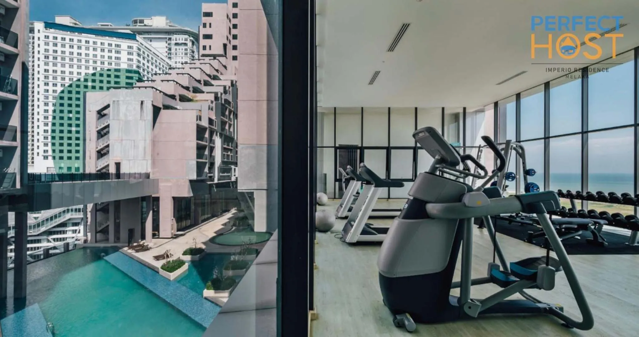 Fitness centre/facilities in Imperio Residence Seafront by Perfect Host