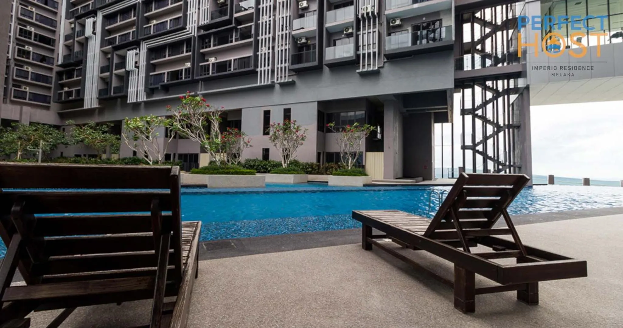 Patio in Imperio Residence Seafront by Perfect Host